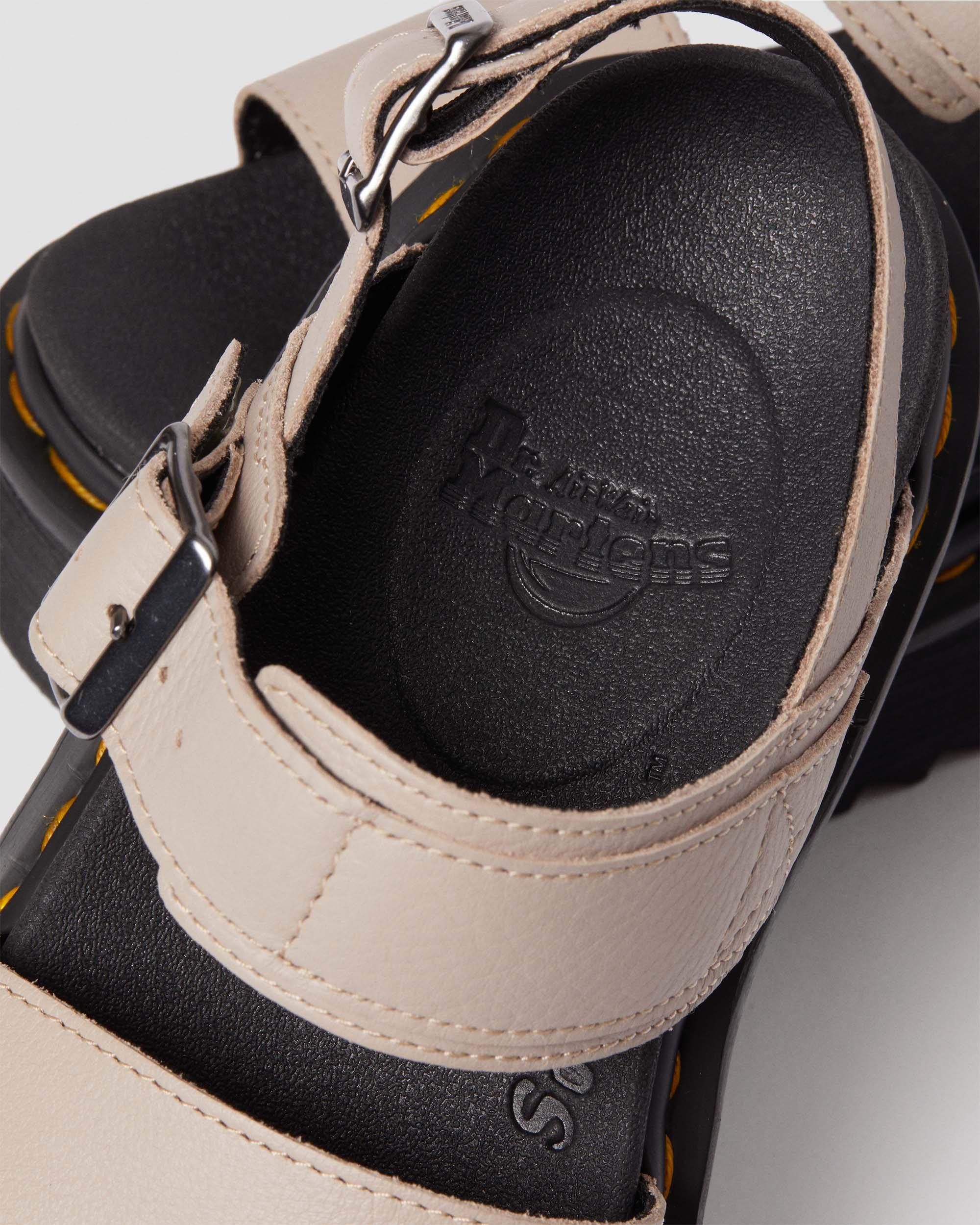 Shop Dr. Martens' Voss Pisa Leather Platform Sandals In Cream