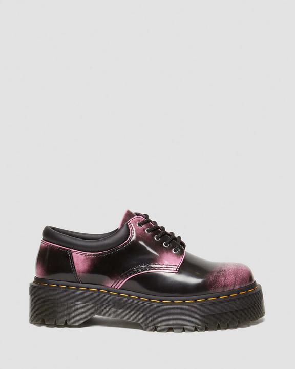 8053 Distressed Leather Platform Casual Shoes in Black | Dr 8053 Distressed Leather Platform Casual Shoes in Black | Dr