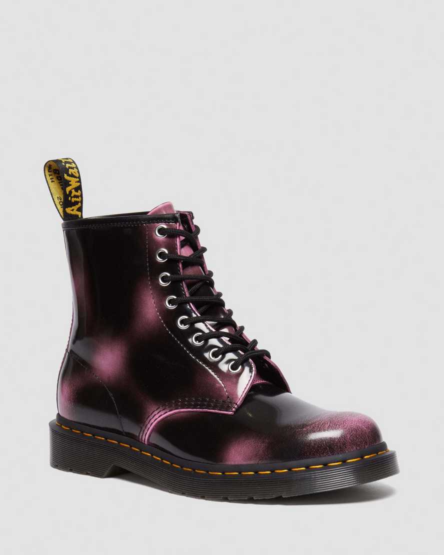 Dr. Martens' 1460 Distressed Leather Lace Up Boots In Rosa