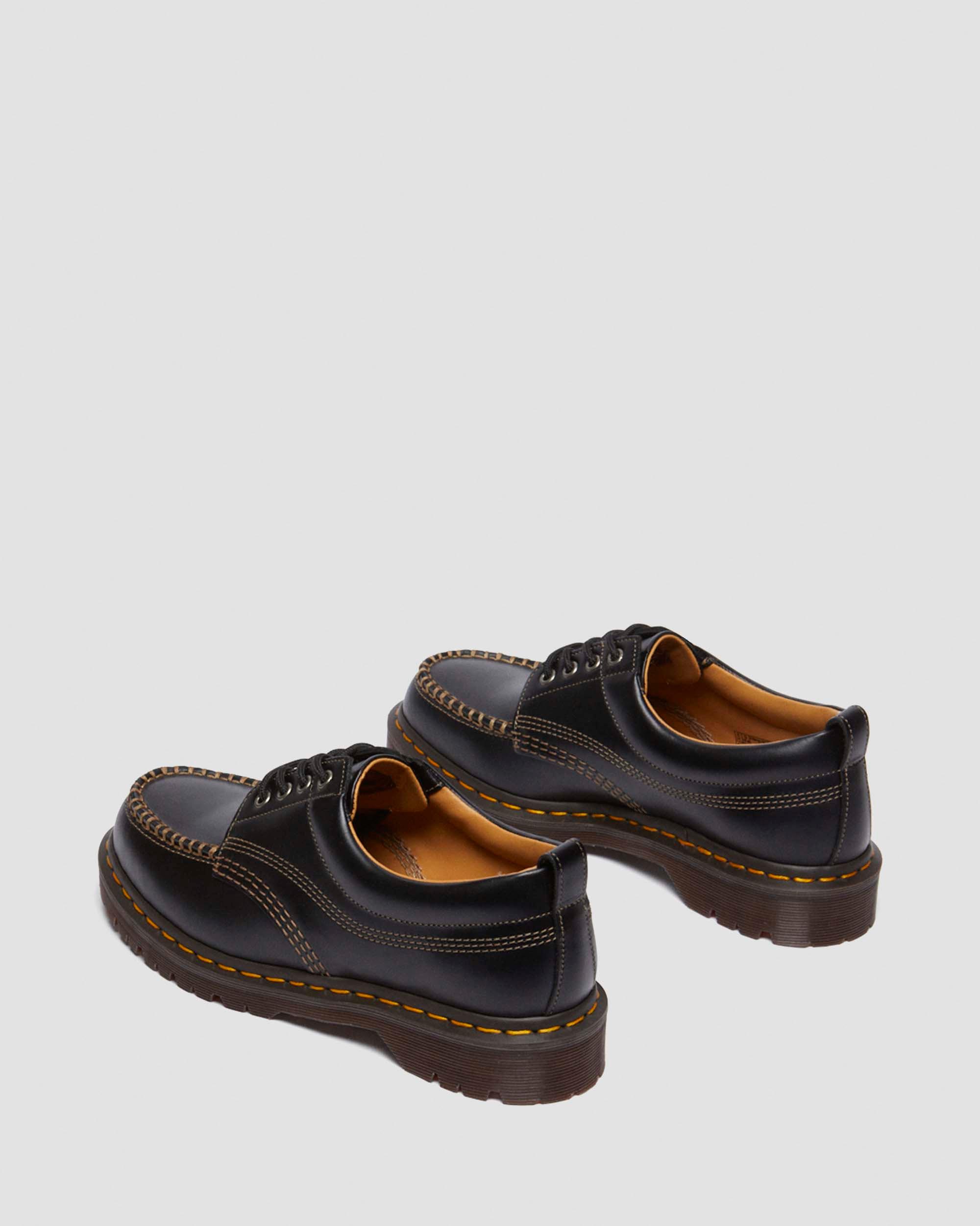 Lowell Leather Moc Toe Shoes in Black