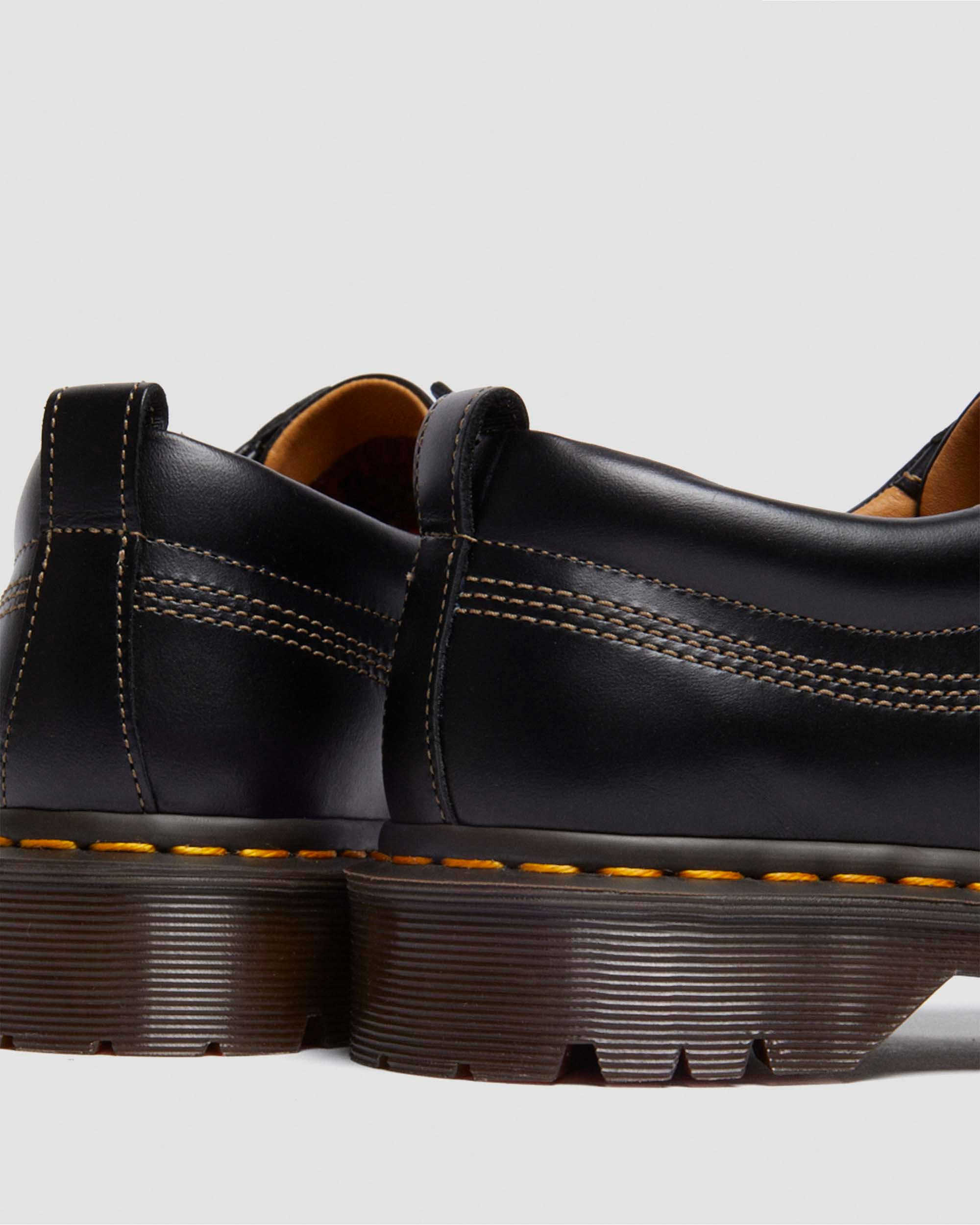 Lowell Leather Moc Toe Shoes in Black