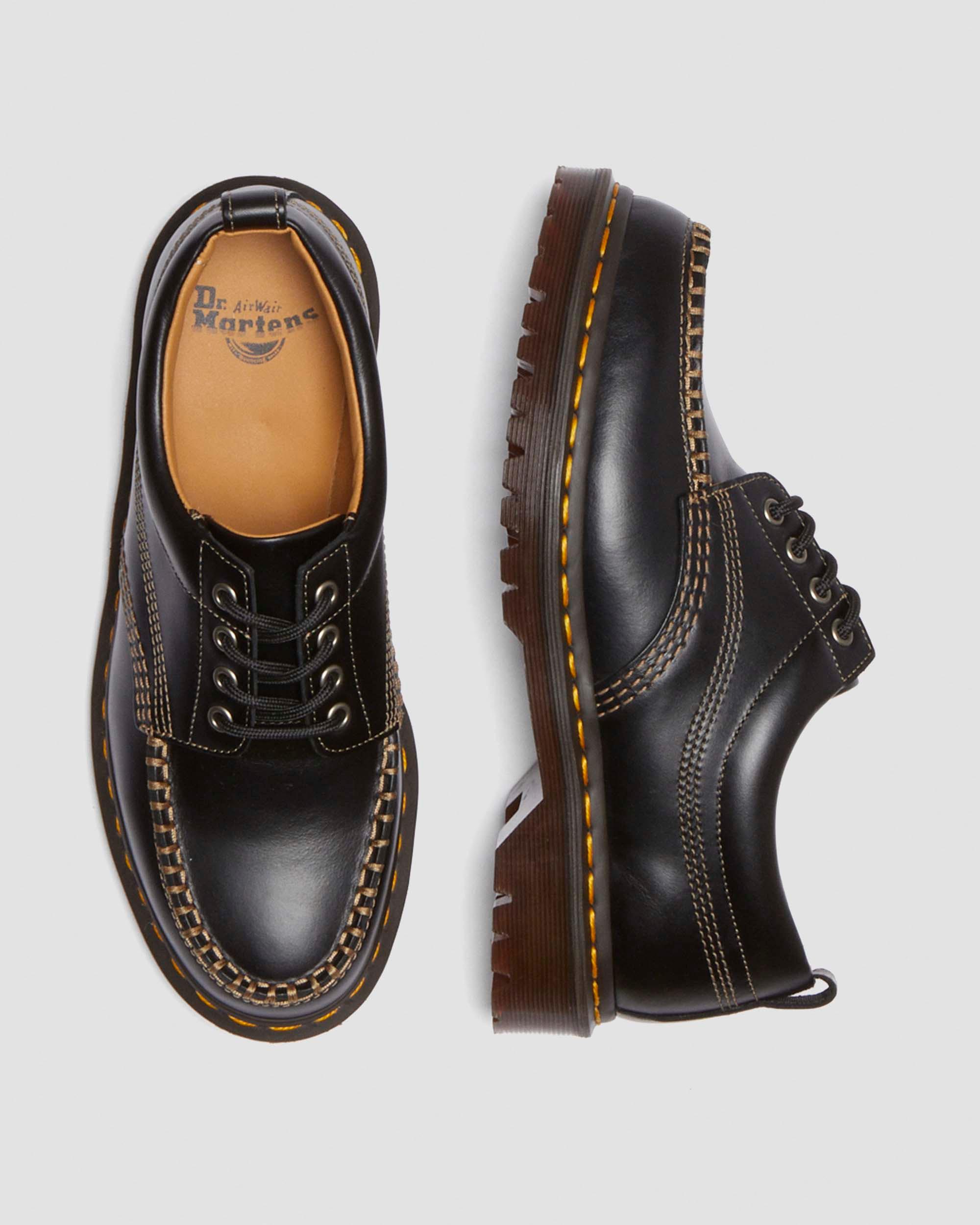 Lowell Leather Moc Toe Shoes in Black