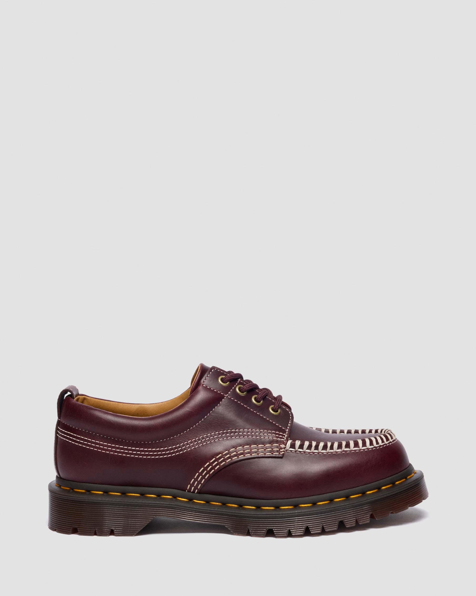 Lowell Leren Moc Toe Schoenen in Cherry Red