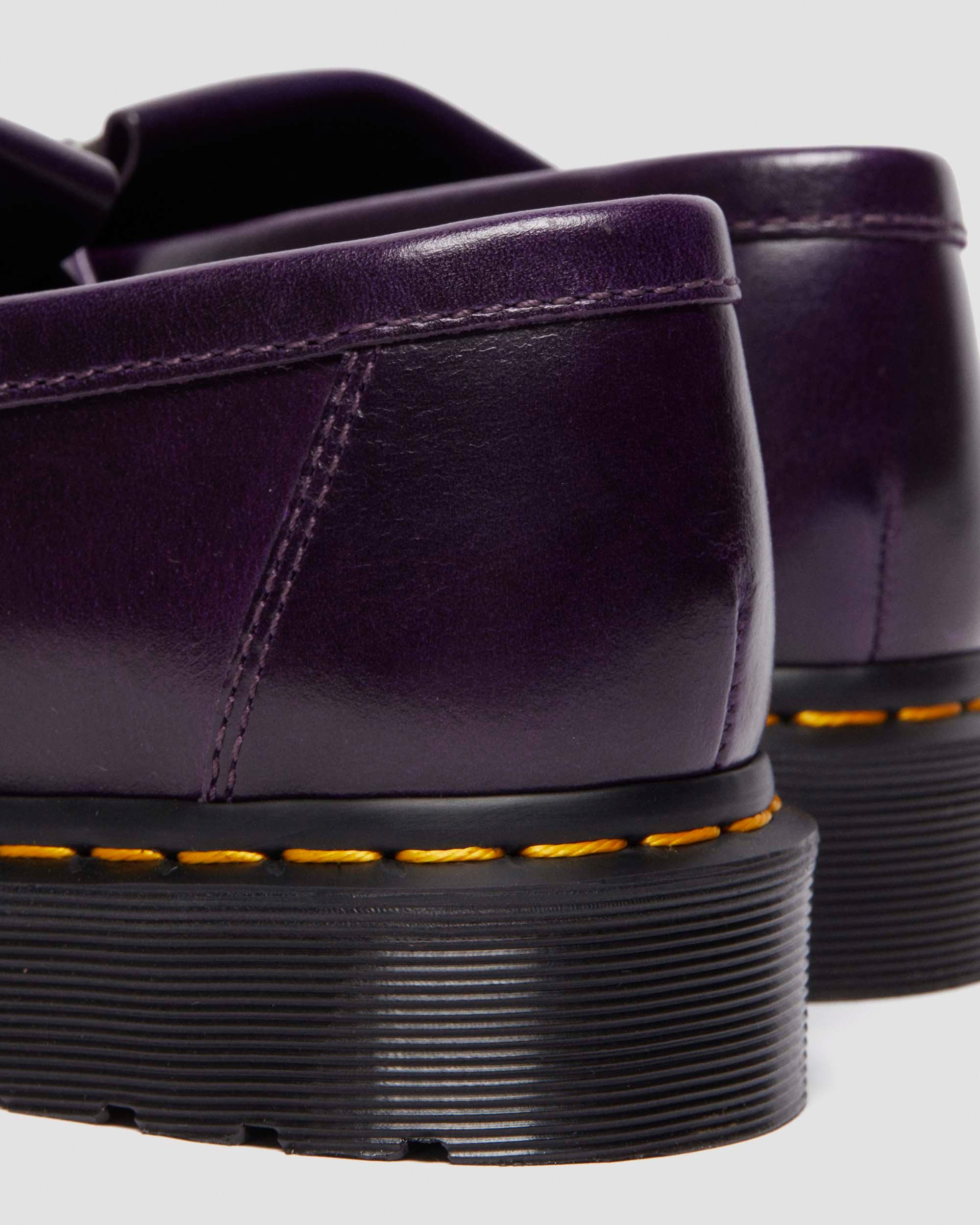 Adrian Snaffle Bone Charm Tassel Loafers in DARK PURPLE | Dr. Martens™