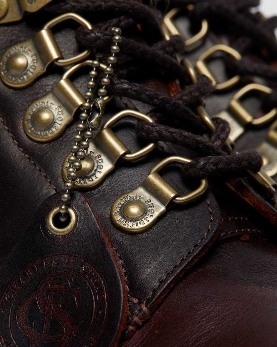 Dr. Martens 1460 Collar Phoenix Leather Lace Up Boots In Blue