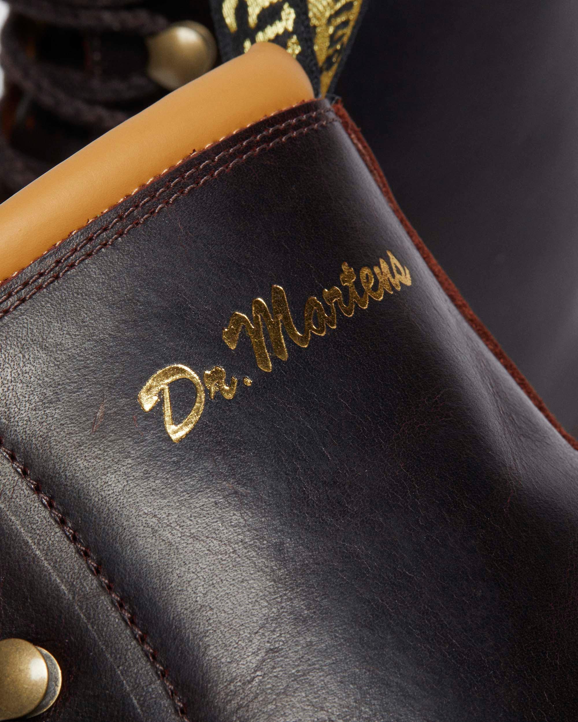 Dr. Martens 1460 Collar Phoenix Leather Lace Up Boots In Blue