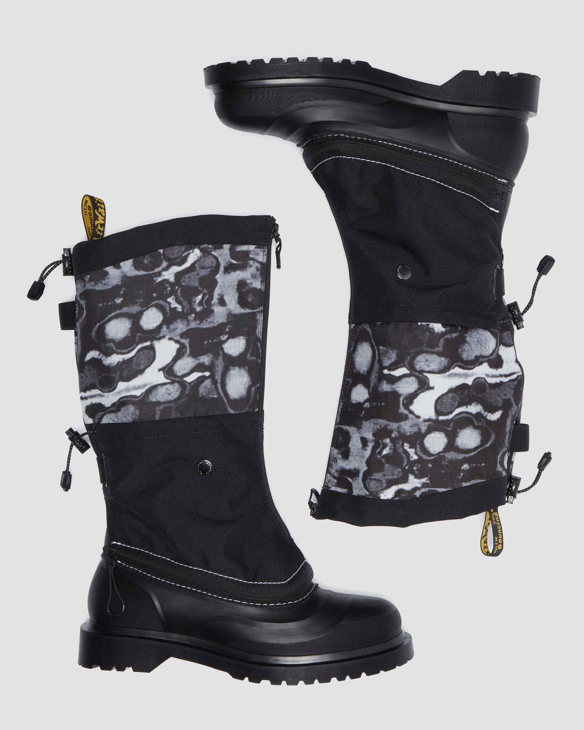 14xx Removable Gaiters Sub Boots in Black+White