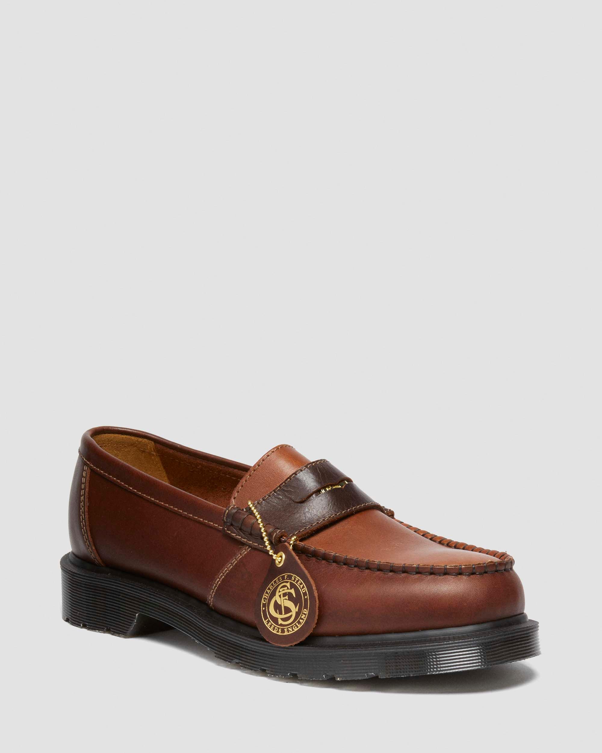 Penton Classic Calf Leather Loafers in Brown+Amber