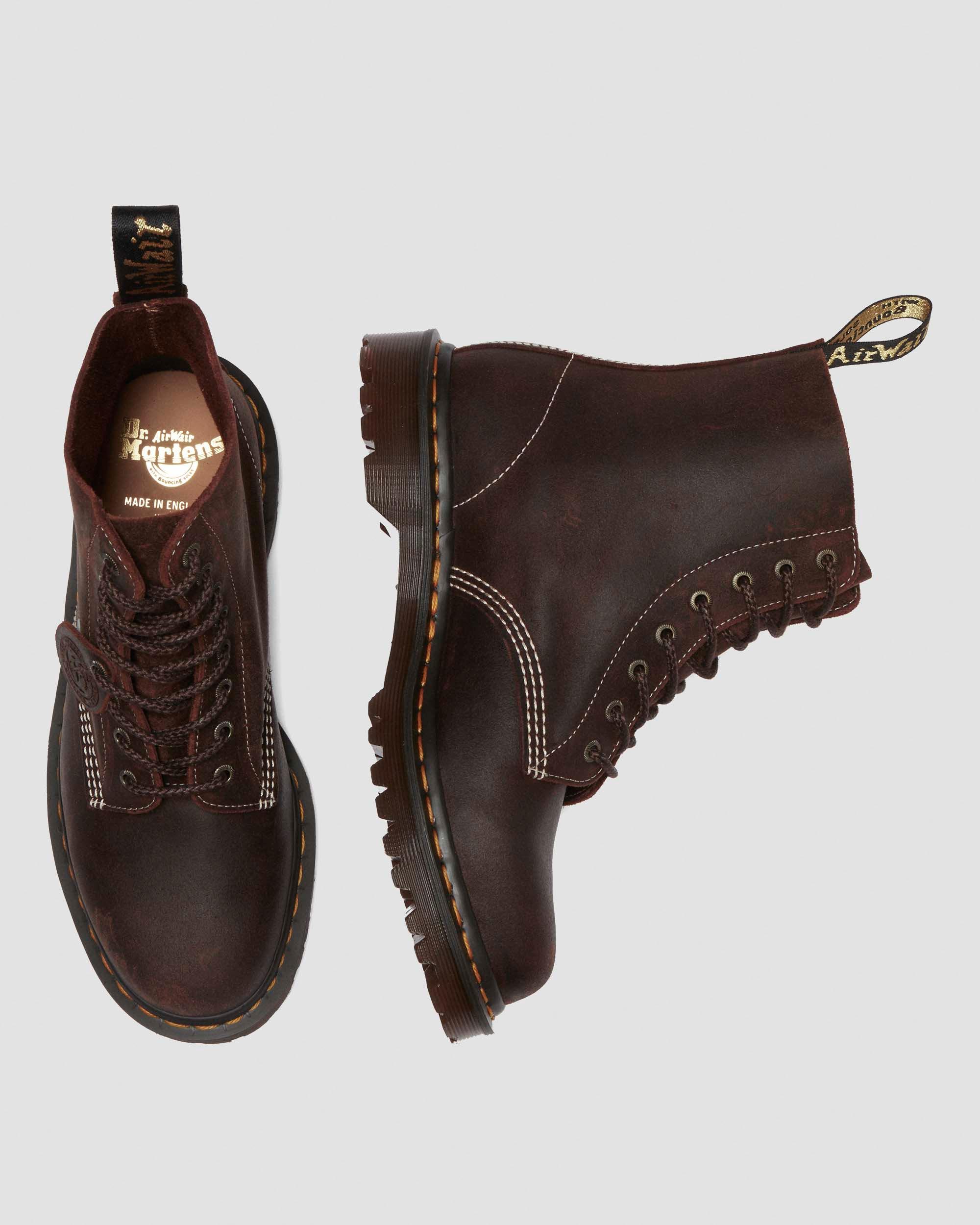 1460 Wax Commander Leder Schnurstiefel in Braun Dr. Martens