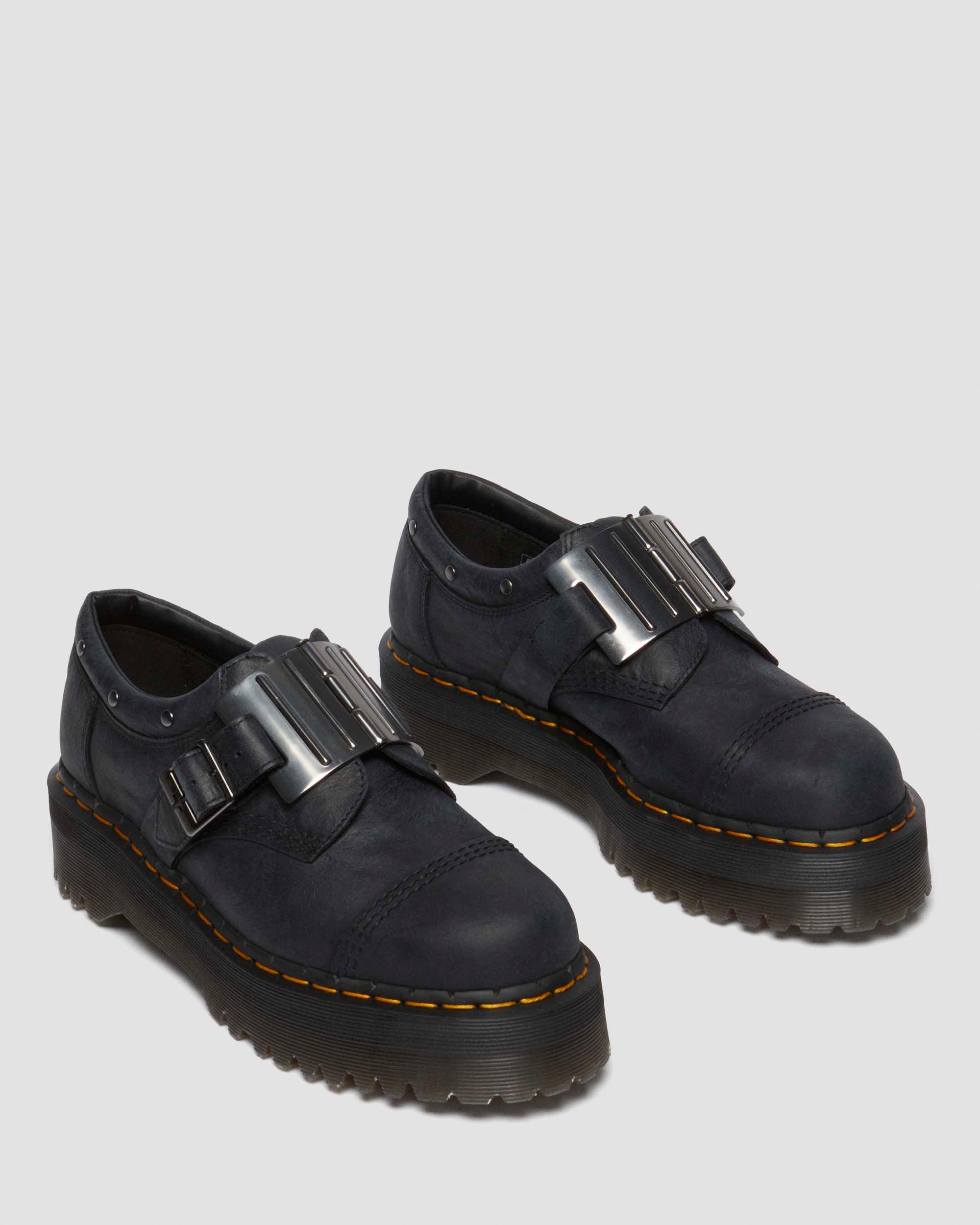 Shop Dr. Martens' 8053 Quad Leder Schuhe Mit Schnalle In Black