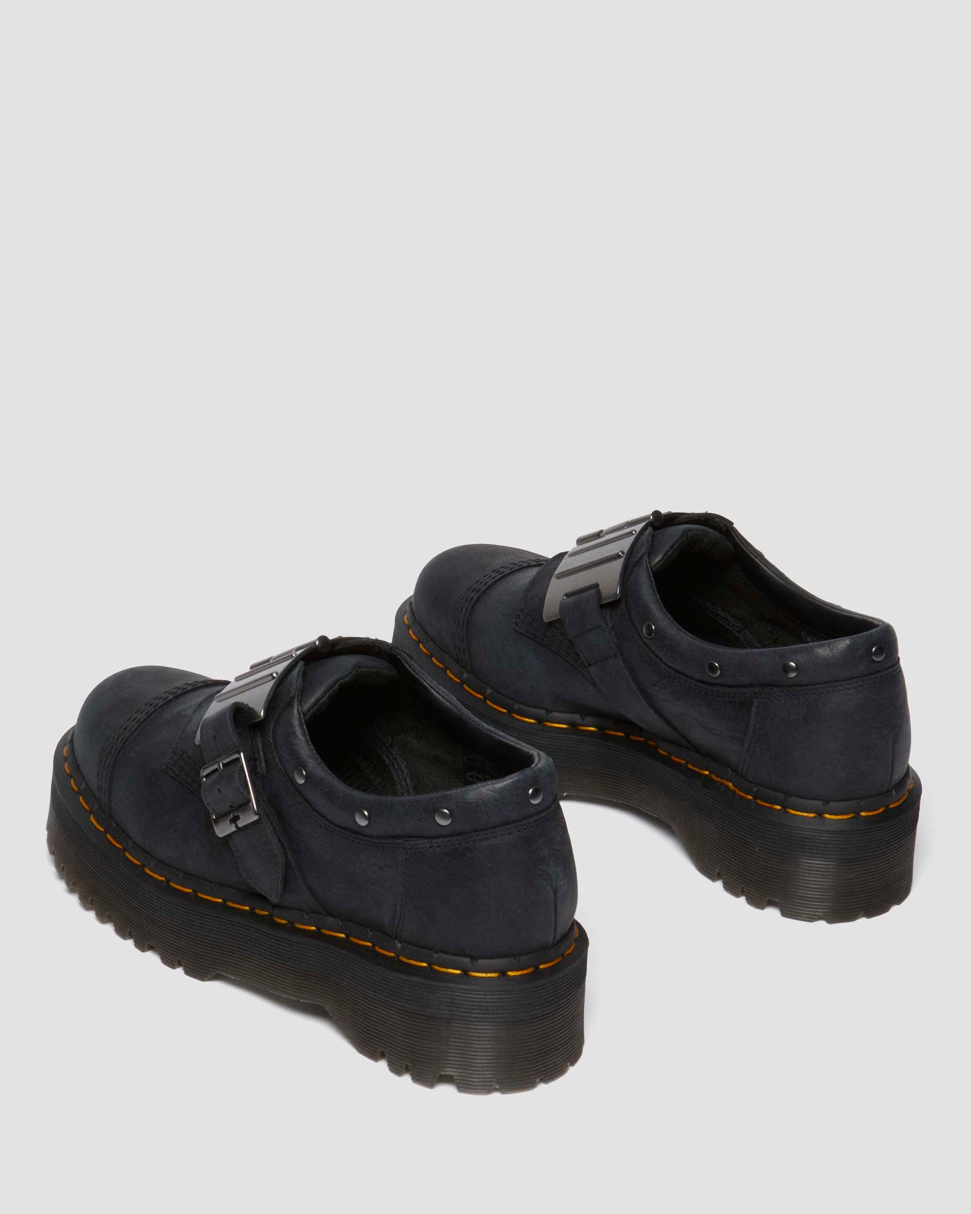 Shop Dr. Martens' 8053 Quad Leder Schuhe Mit Schnalle In Black