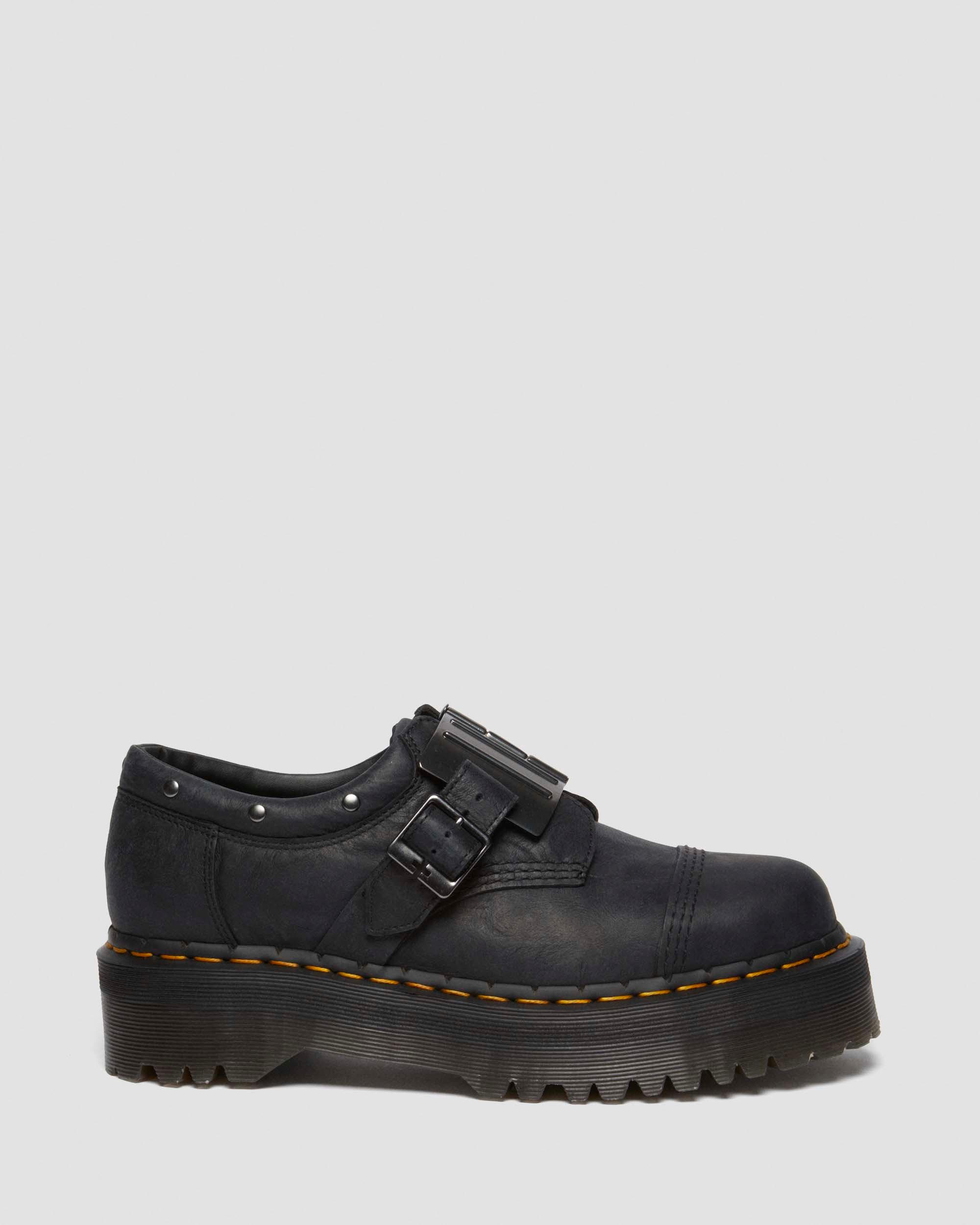 Shop Dr. Martens' 8053 Quad Leder Schuhe Mit Schnalle In Black