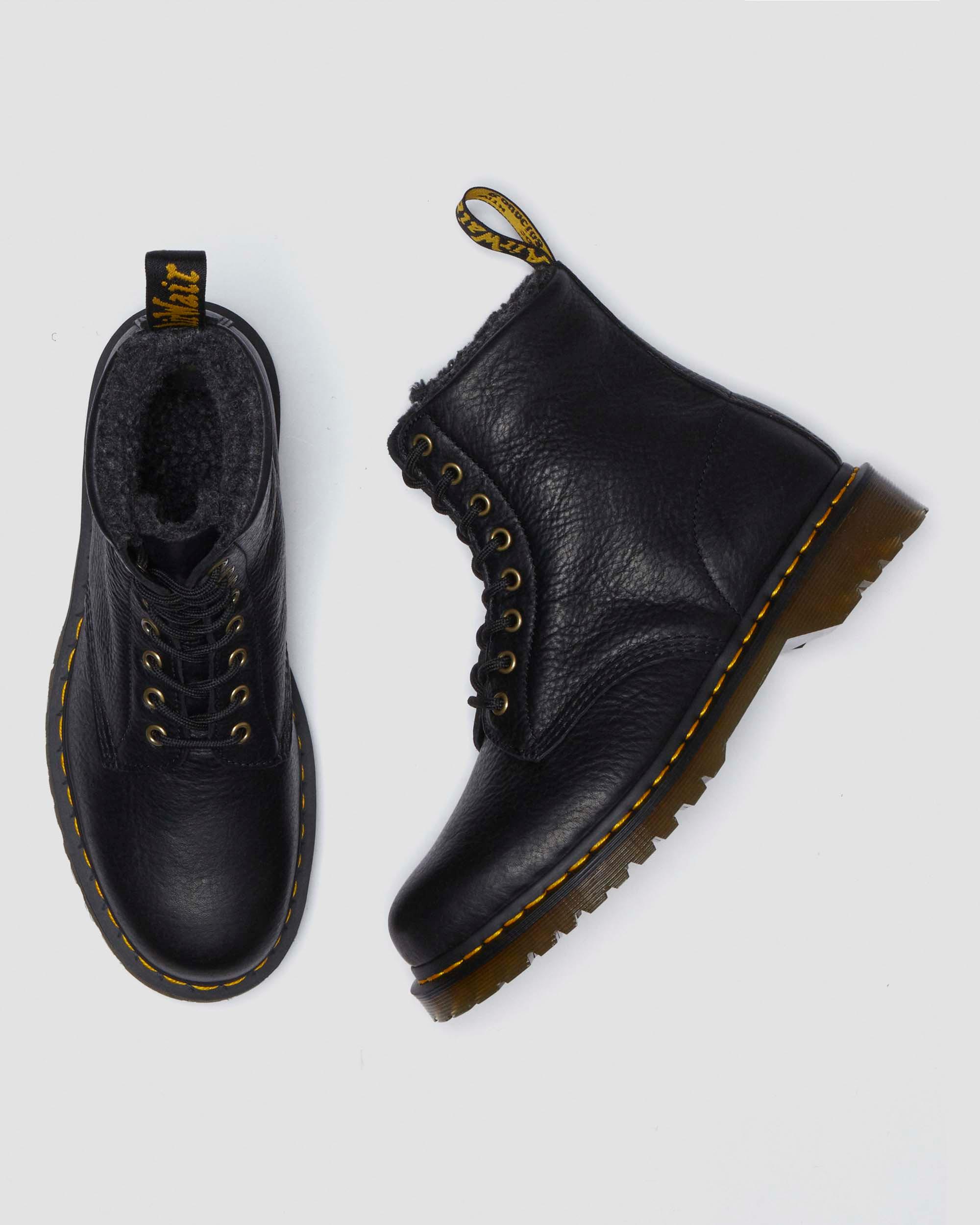 1460 Lace and Zip Smooth leather Boots in Black | Dr. Martens