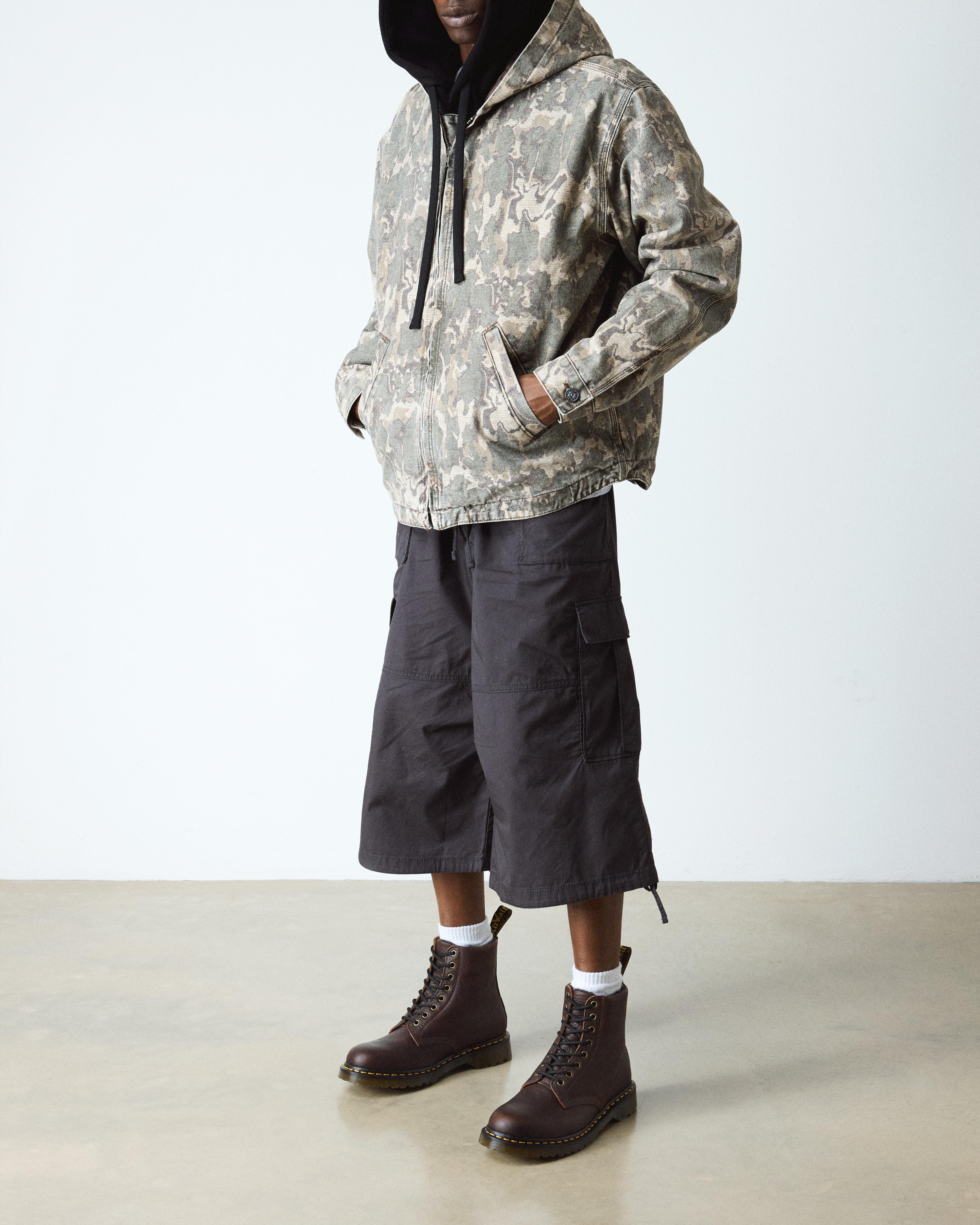 1460 Grizzly-läderkängor med fleecefoder in Mörkbrun