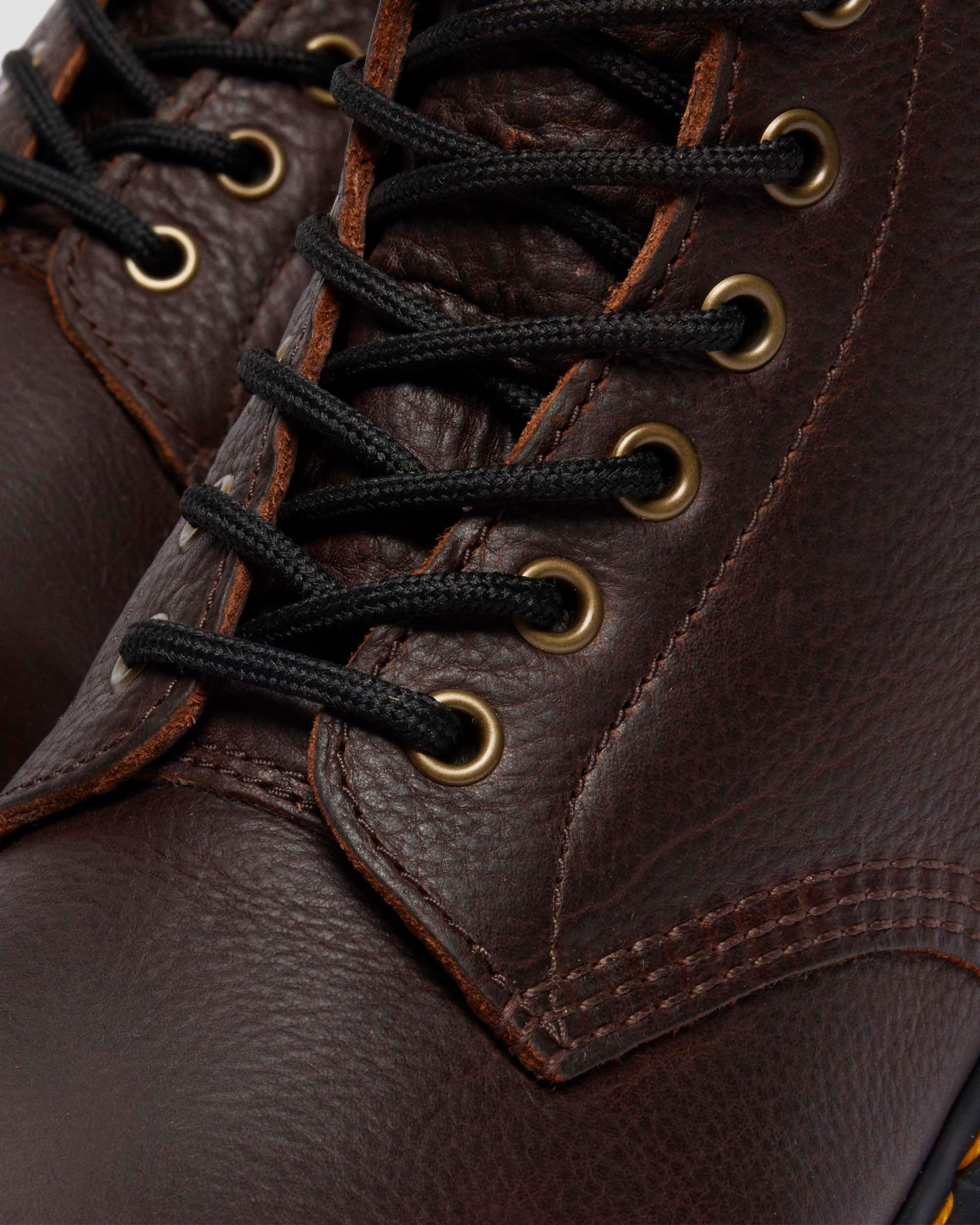 1460 Grizzly-läderkängor med fleecefoder in Mörkbrun