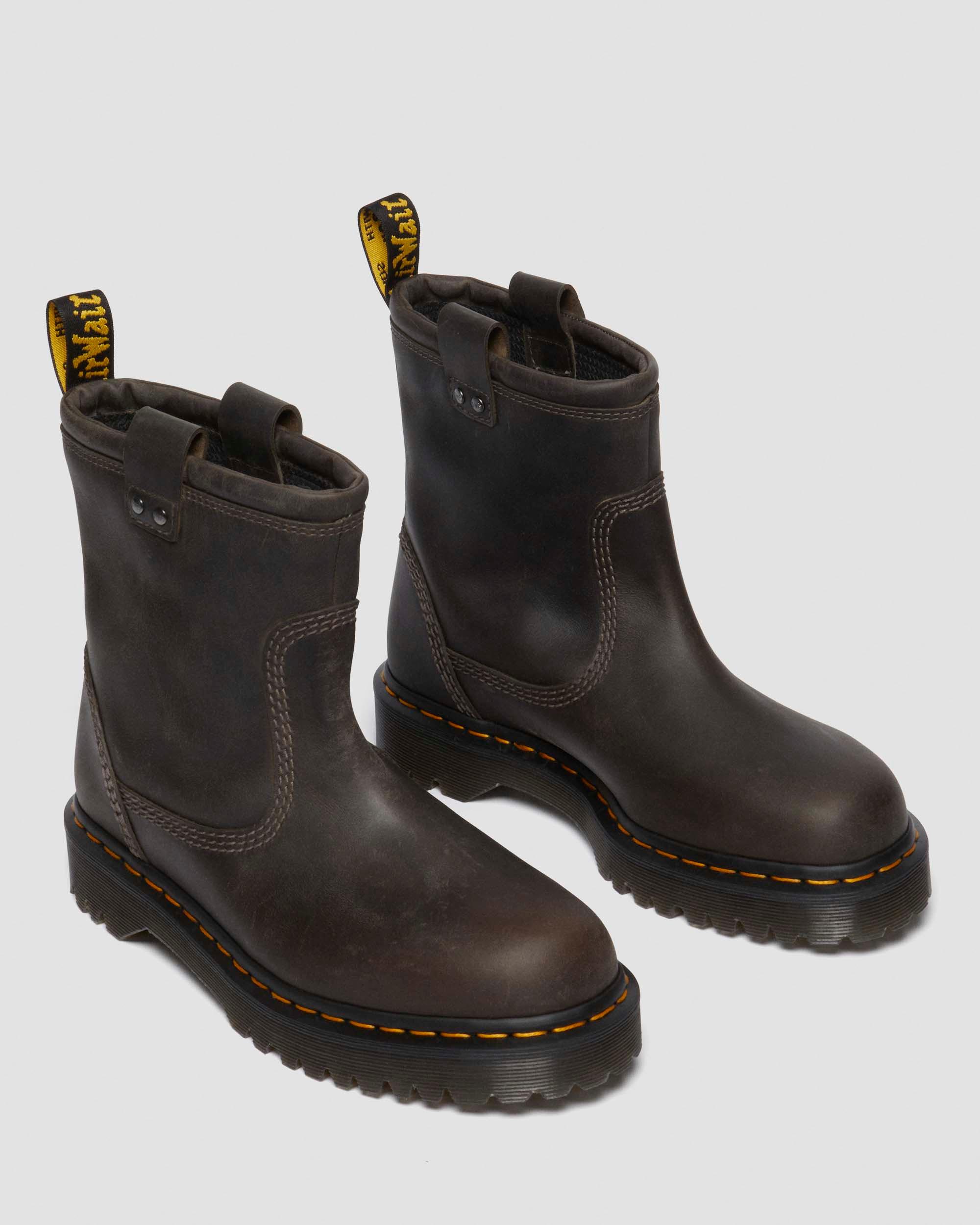 Anistone Lo Leather Biker Boots | Dr. Martens ReWair