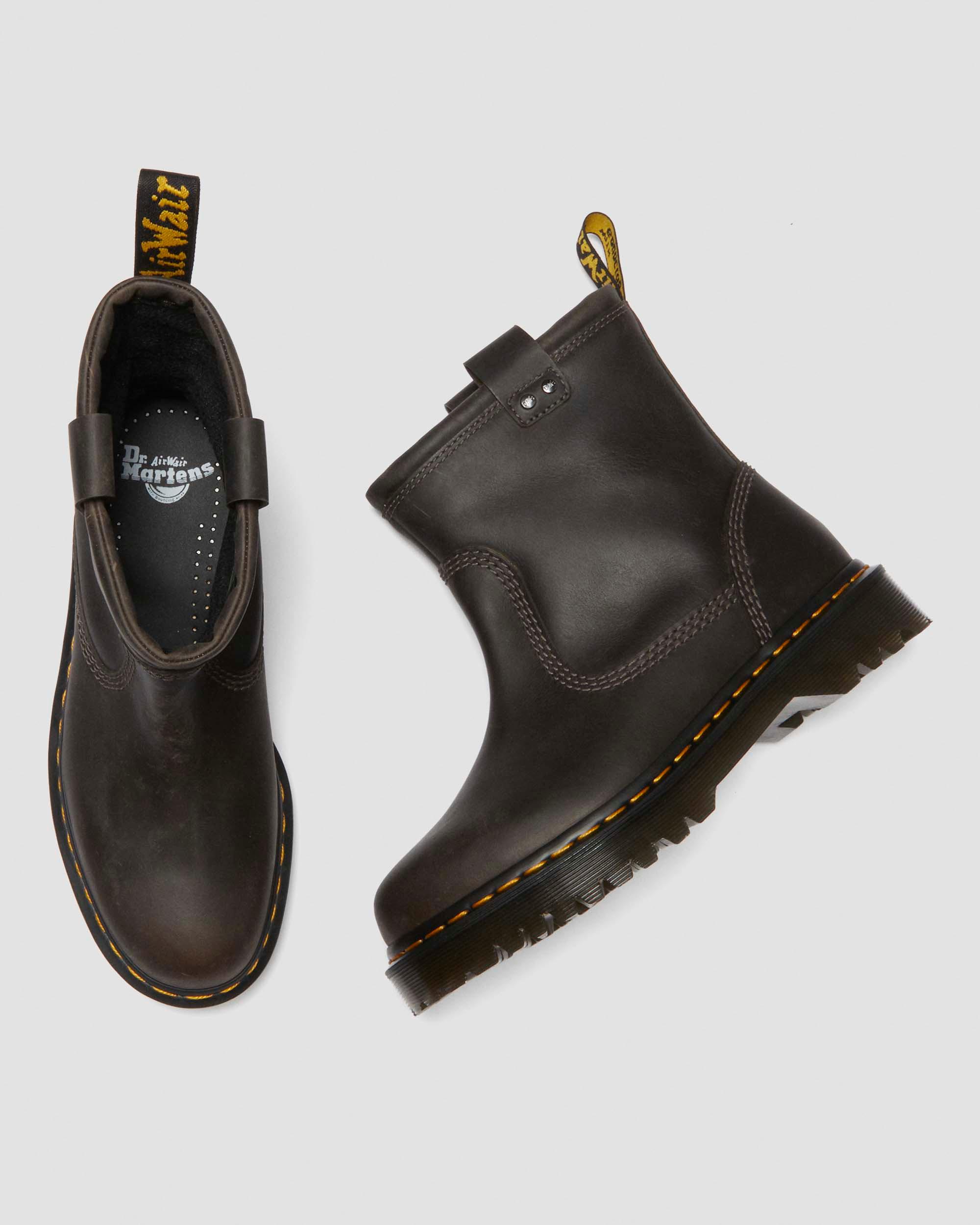 Anistone Lo Leather Biker Boots | Dr. Martens ReWair