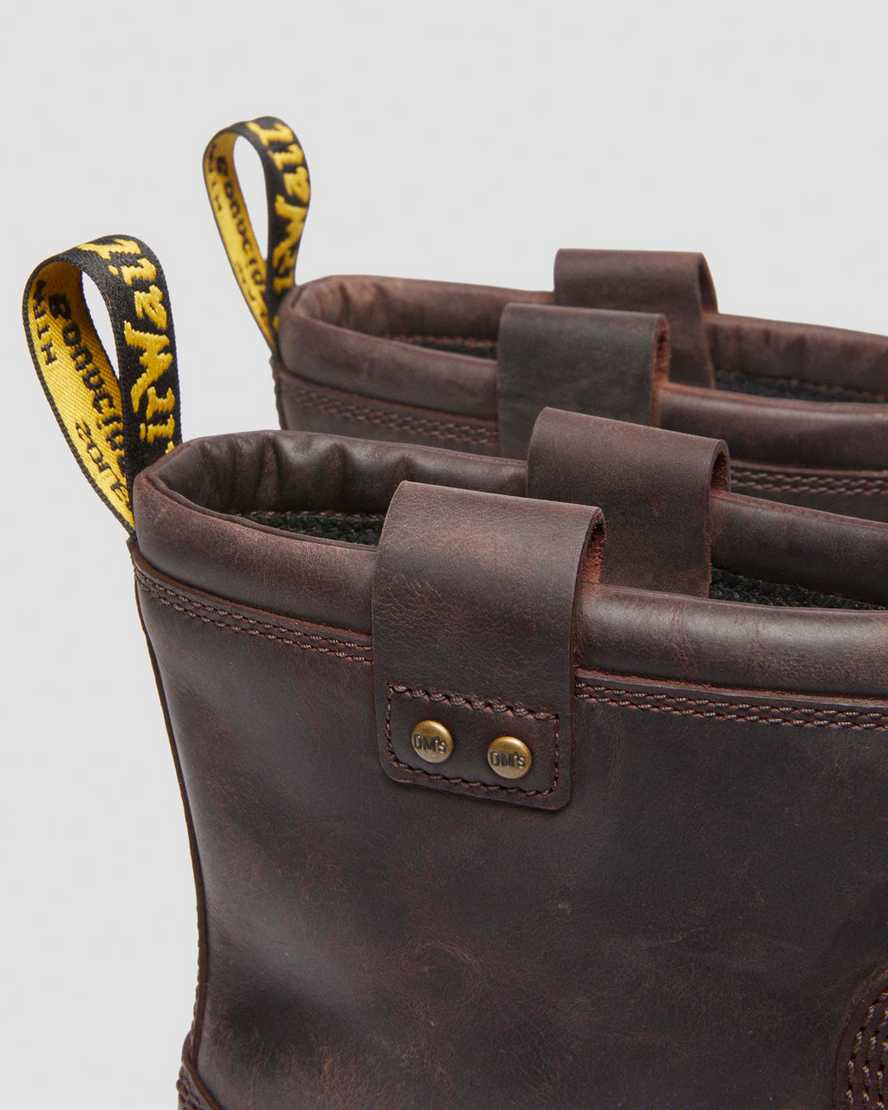 DR. MARTENS' ANISTONE LO LEATHER BIKER BOOTS