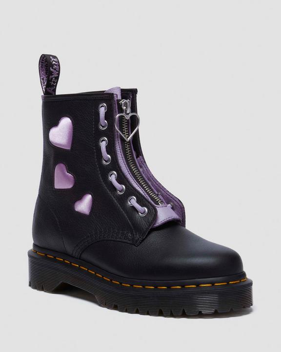 1460 Zip Heart Virginia Satin Lux Lace Up Boots in | Dr. Martens 1460 Zip Heart Virginia Satin Lux Lace Up Boots in | Dr. Martens