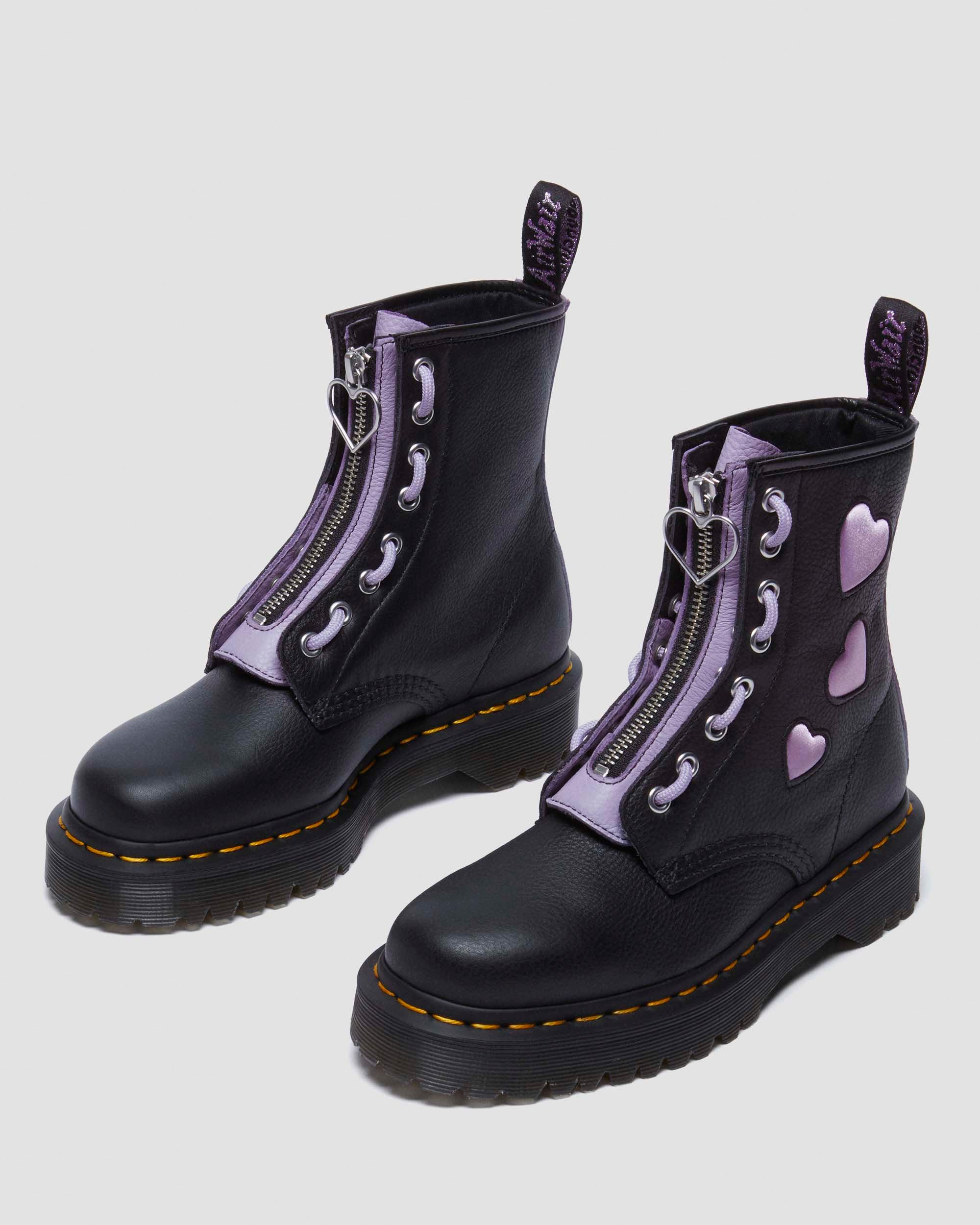1460 Zip Heart Virginia Satin Lux Lace Up Boots | Dr. Martens ReWair
