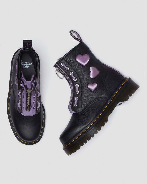 1460 Zip Heart Virginia Satin Lux Lace Up Boots in | Dr. Martens 1460 Zip Heart Virginia Satin Lux Lace Up Boots in | Dr. Martens