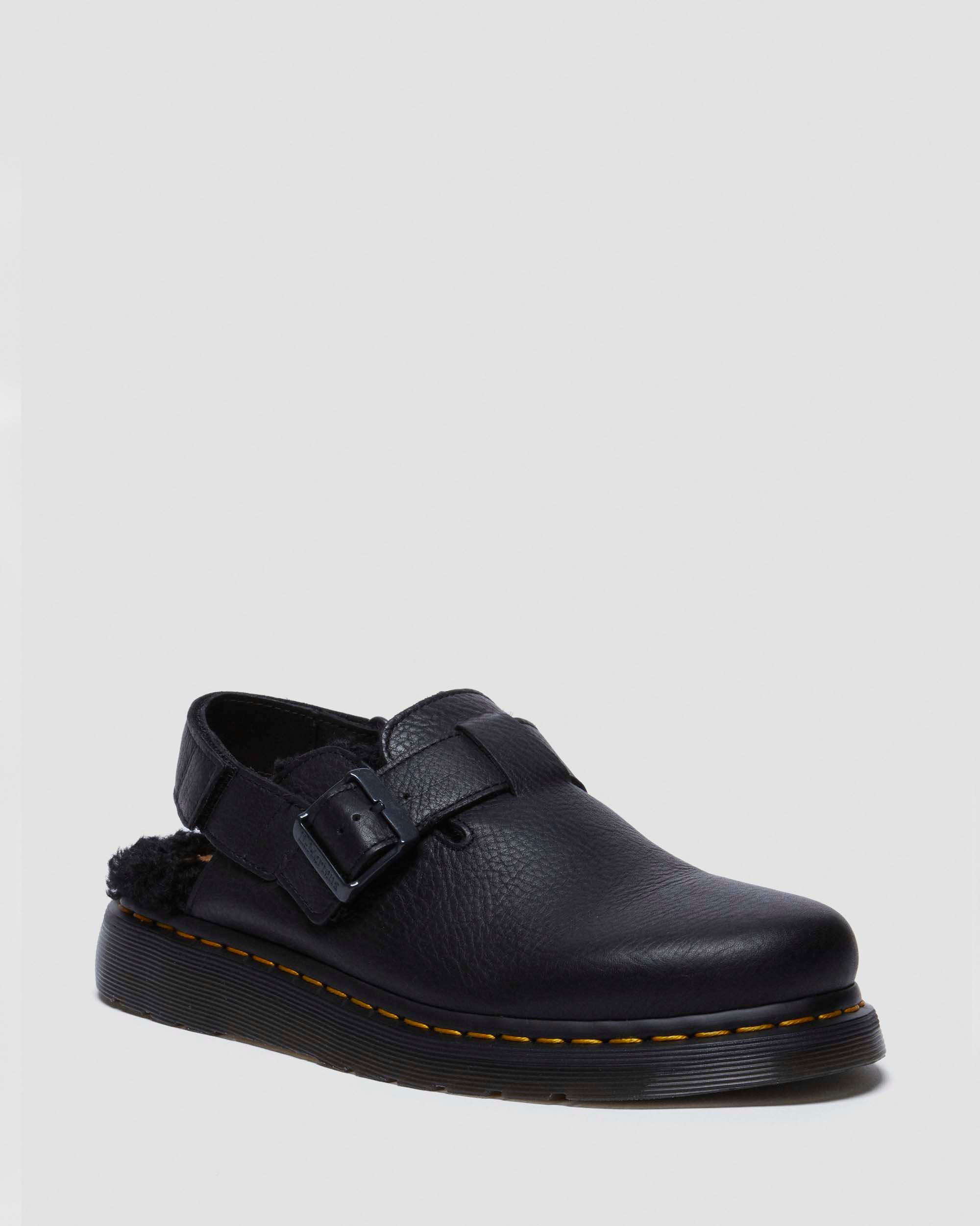 Dr.Martens Jorge II 牛柄 UK5 Jorge II Ambassador Faux Fur Lined Slingback Mules in BLACK | Dr