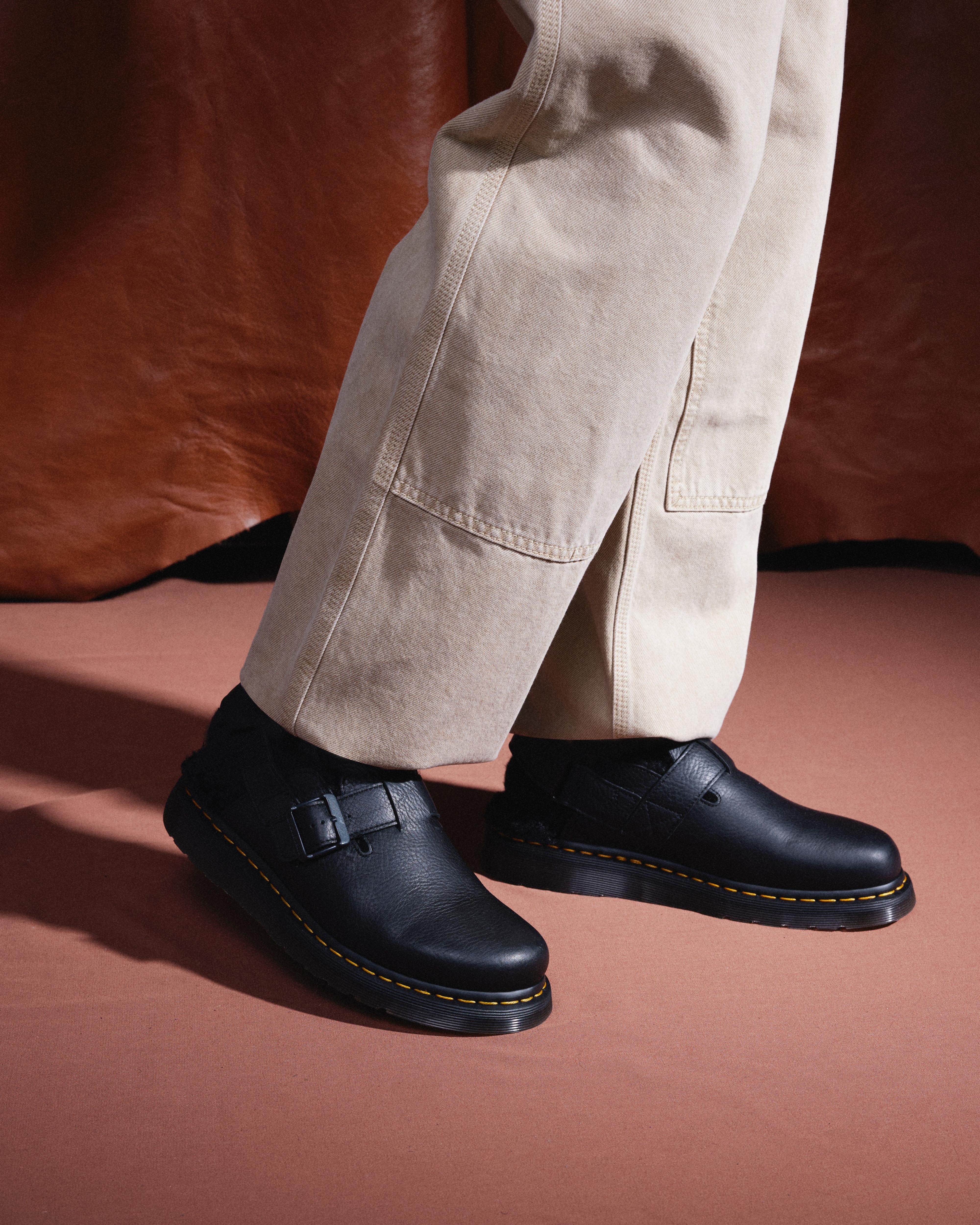 Dr. Martens Jorge II GA ブラックローファー EU 37 Jorge II Ambassador Faux Fur Lined Slingback Mules in BLACK | Dr