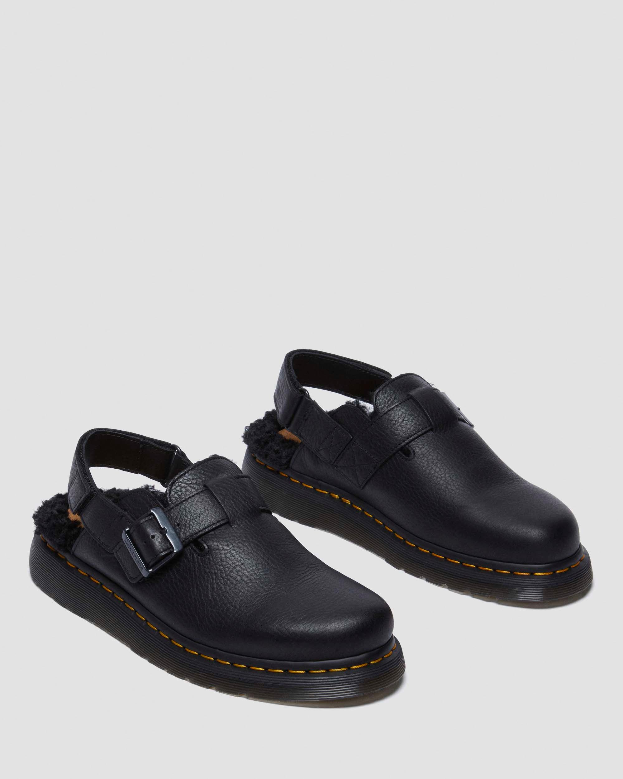 Jorge II Ambassador Faux Fur Lined Slingback Mules in BLACK | Dr