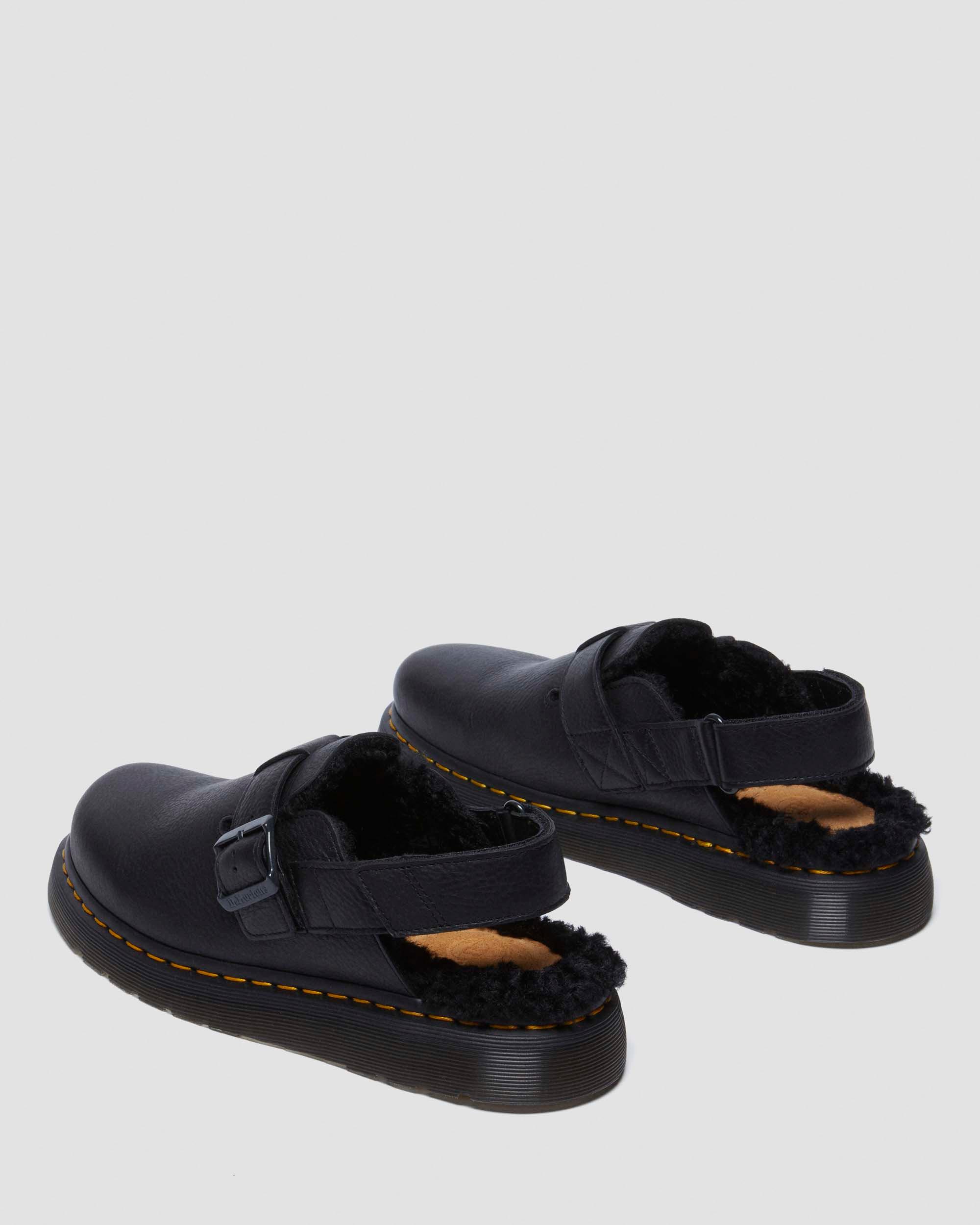 Jorge II Ambassador Faux Fur Lined Slingback Mules in BLACK | Dr