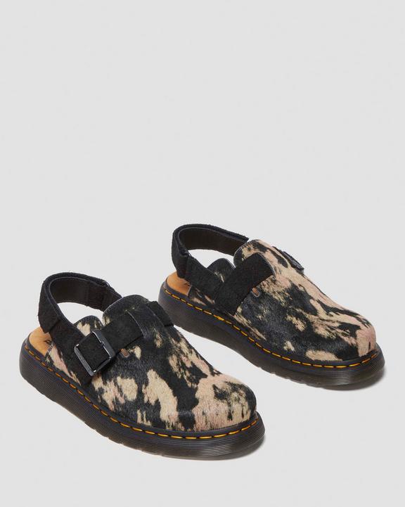 Jorge Ii Contrast Hair On Slingback Mule in Black | Dr. Martens Jorge Ii Contrast Hair On Slingback Mule in Black | Dr. Martens