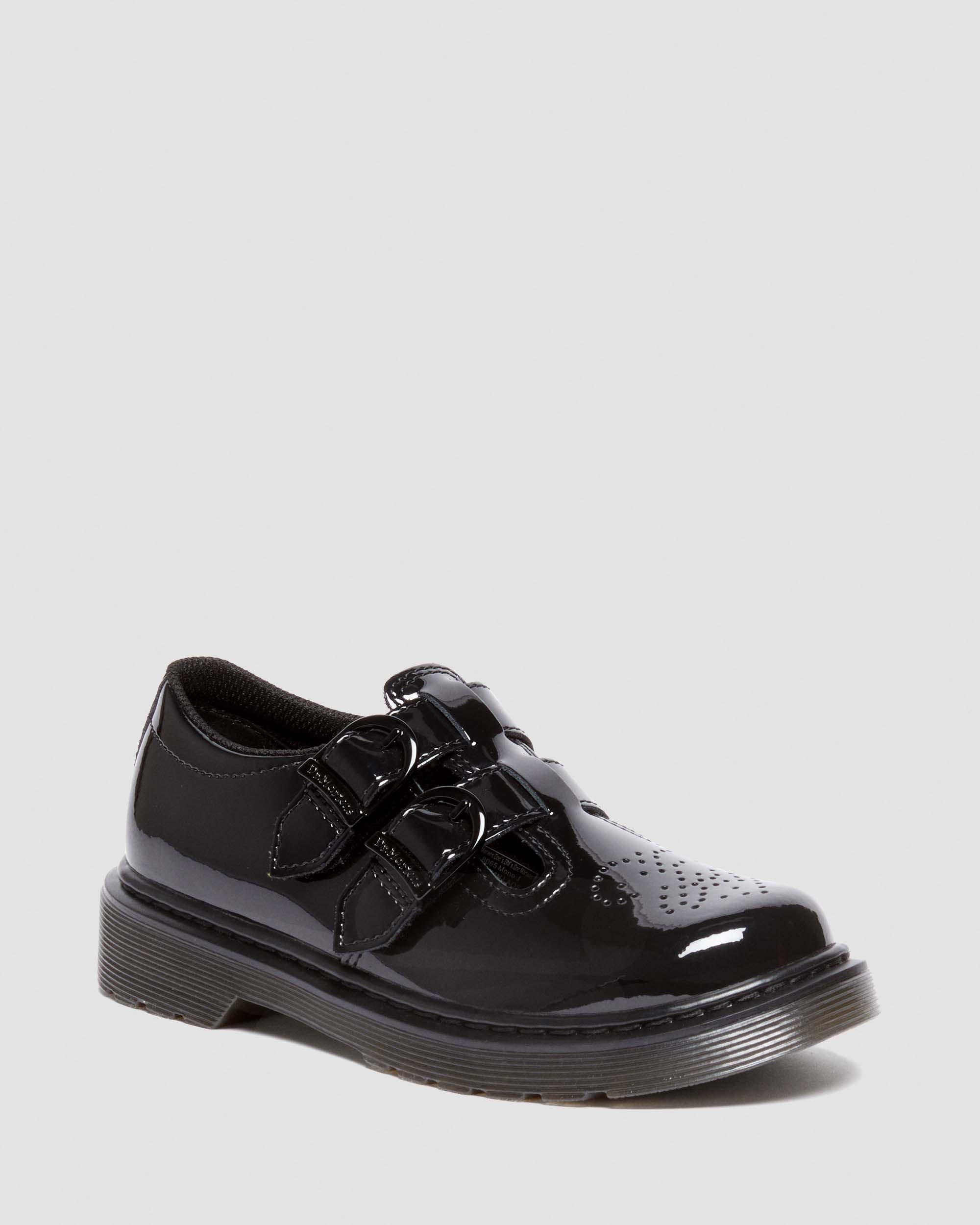 Youth Maccy II Patent Mary Jane Shoes in Black Dr. Martens