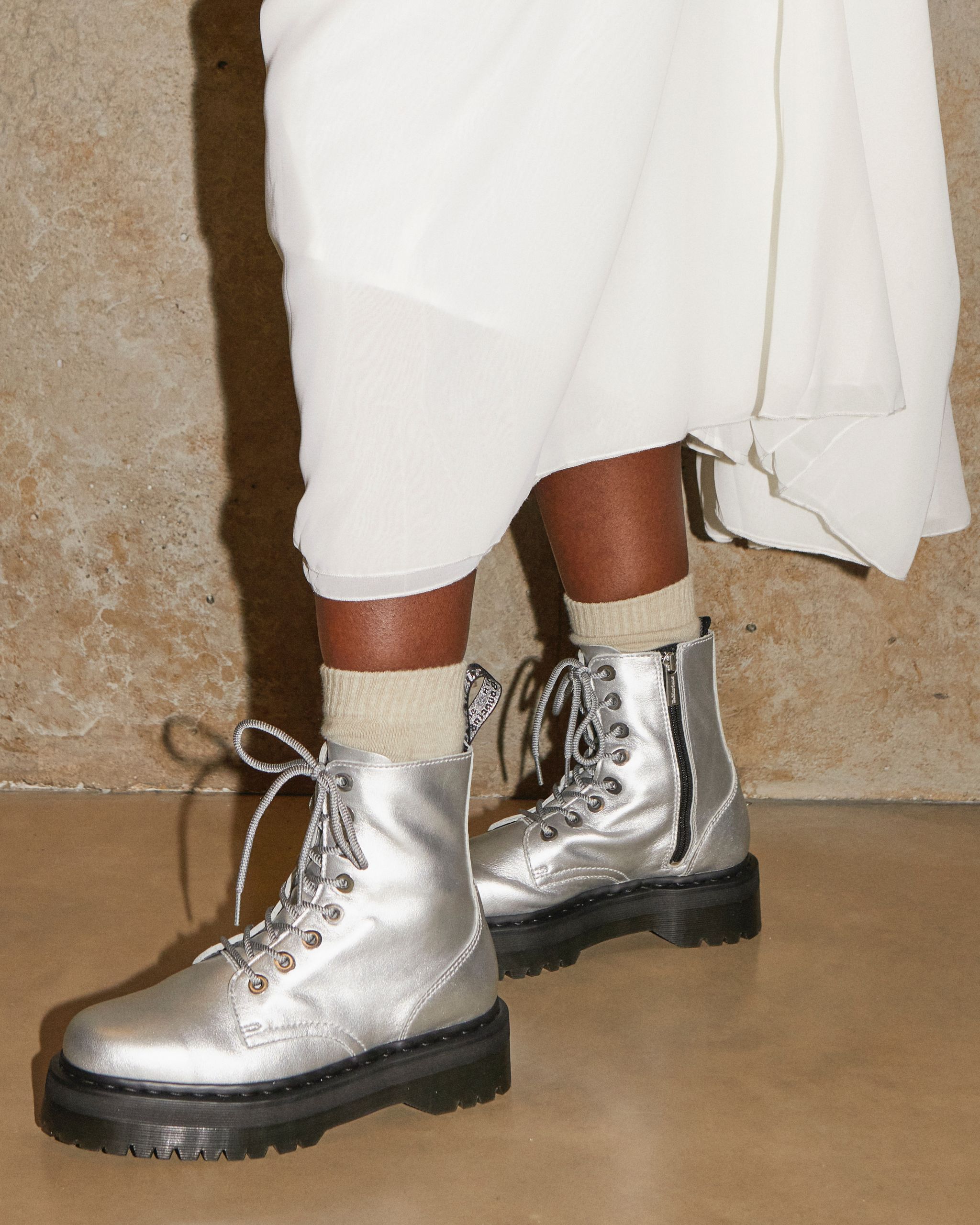 Jadon Metallic Leather Platform Boots product image