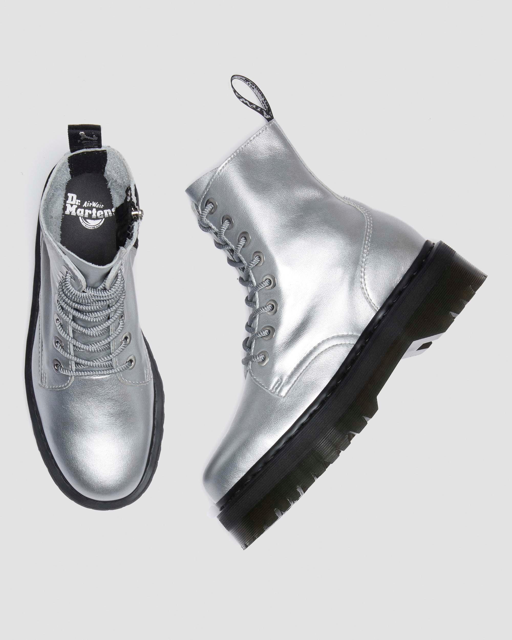 DR MARTENS Jadon Metallic Leather Platform Boots