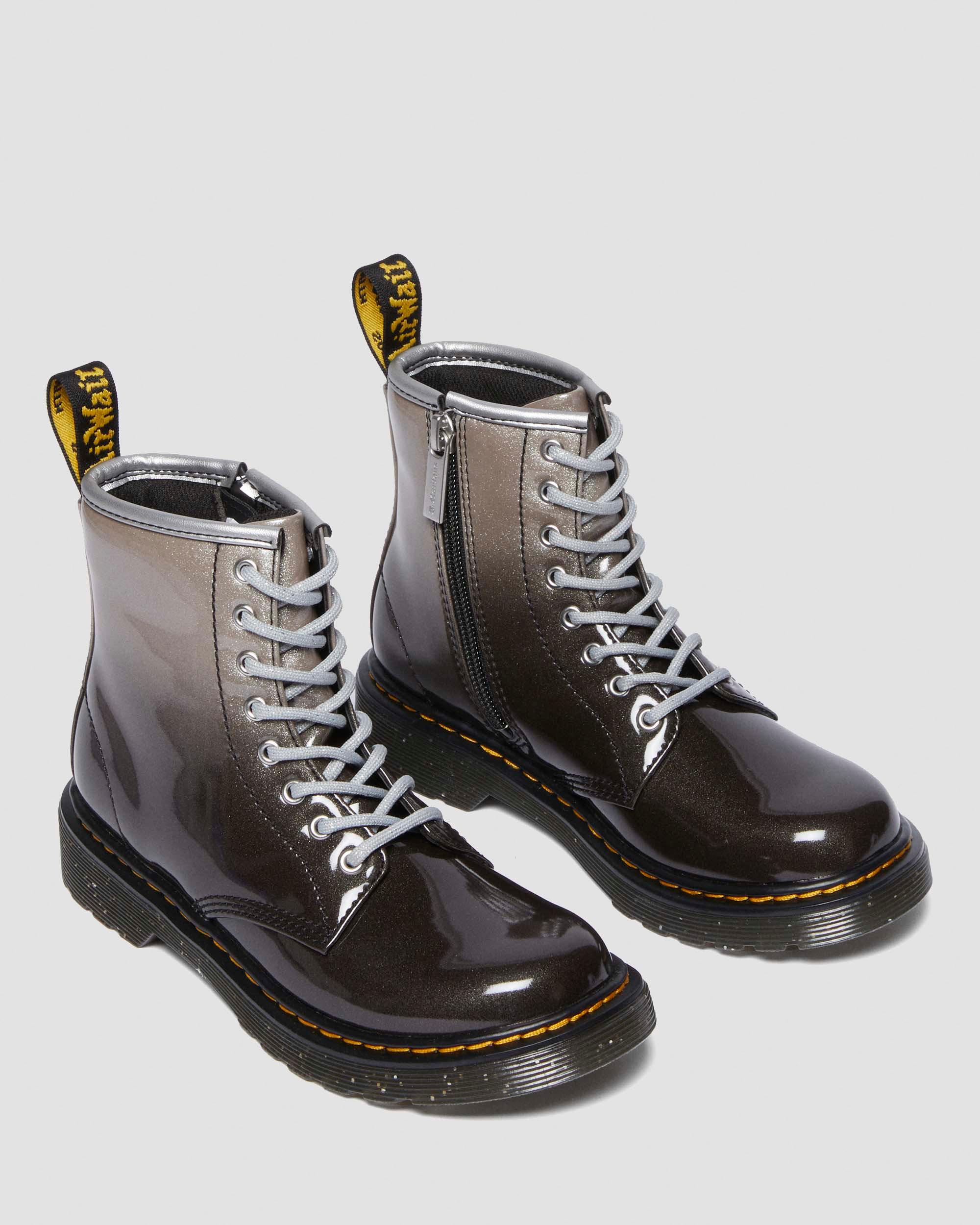 Junior 1460 Gradient Glitter Leather Lace Up Boots