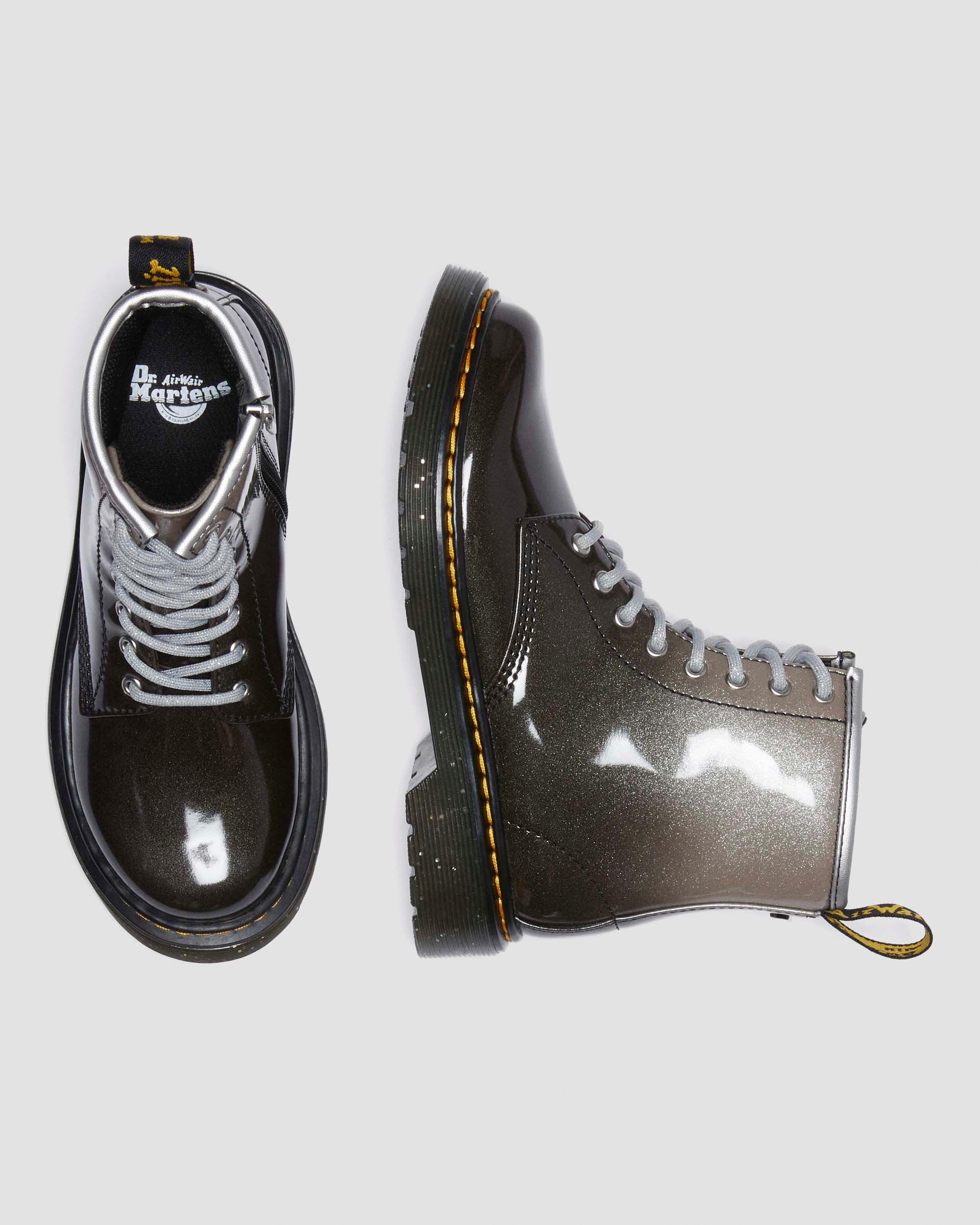 Junior 1460 Gradient Glitter Leather Lace Up Boots