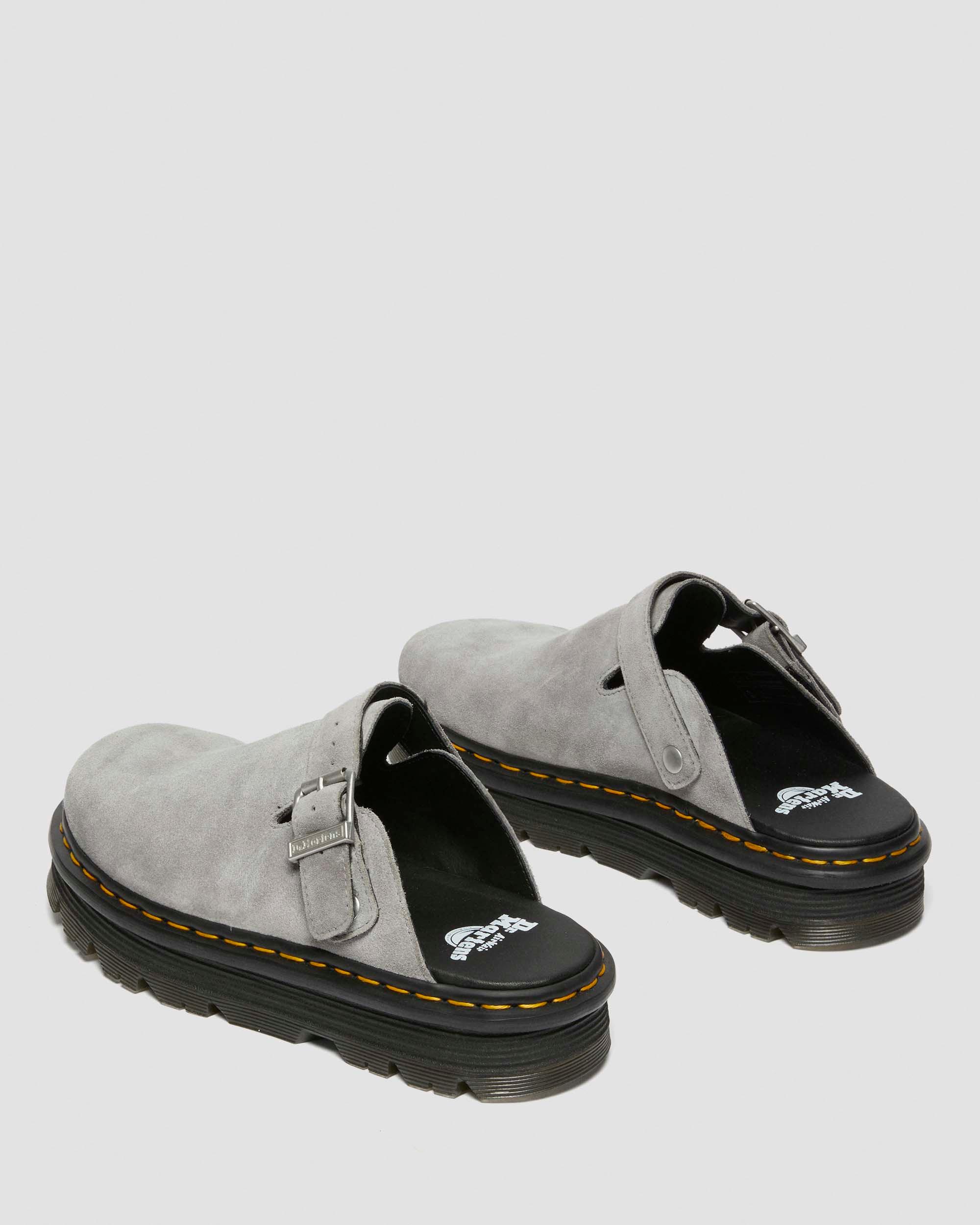 Zebzag Suede Casual Slingback Platform Mules in ULTIMATE GREY | Dr