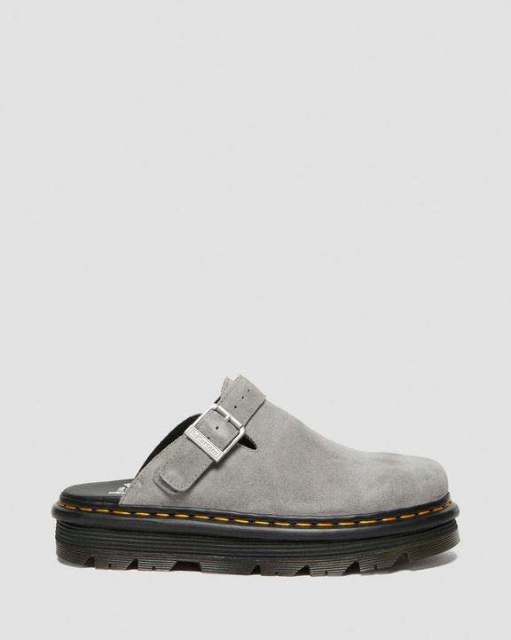 Zebzag Suede Casual Slingback Platform Mules in Grey | Dr Zebzag Suede Casual Slingback Platform Mules in Grey | Dr