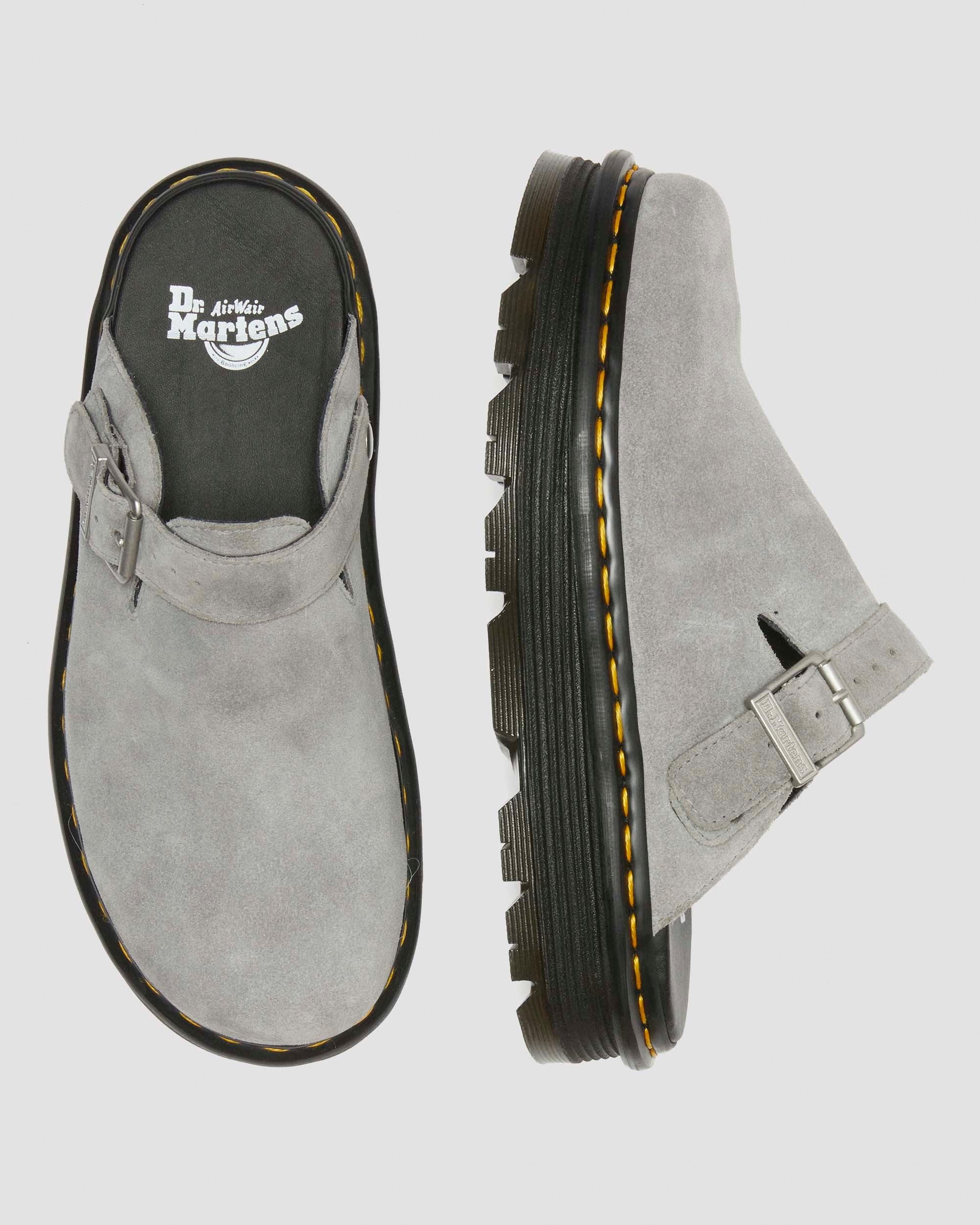 Zebzag Suede Casual Slingback Platform Mules in ULTIMATE GREY | Dr