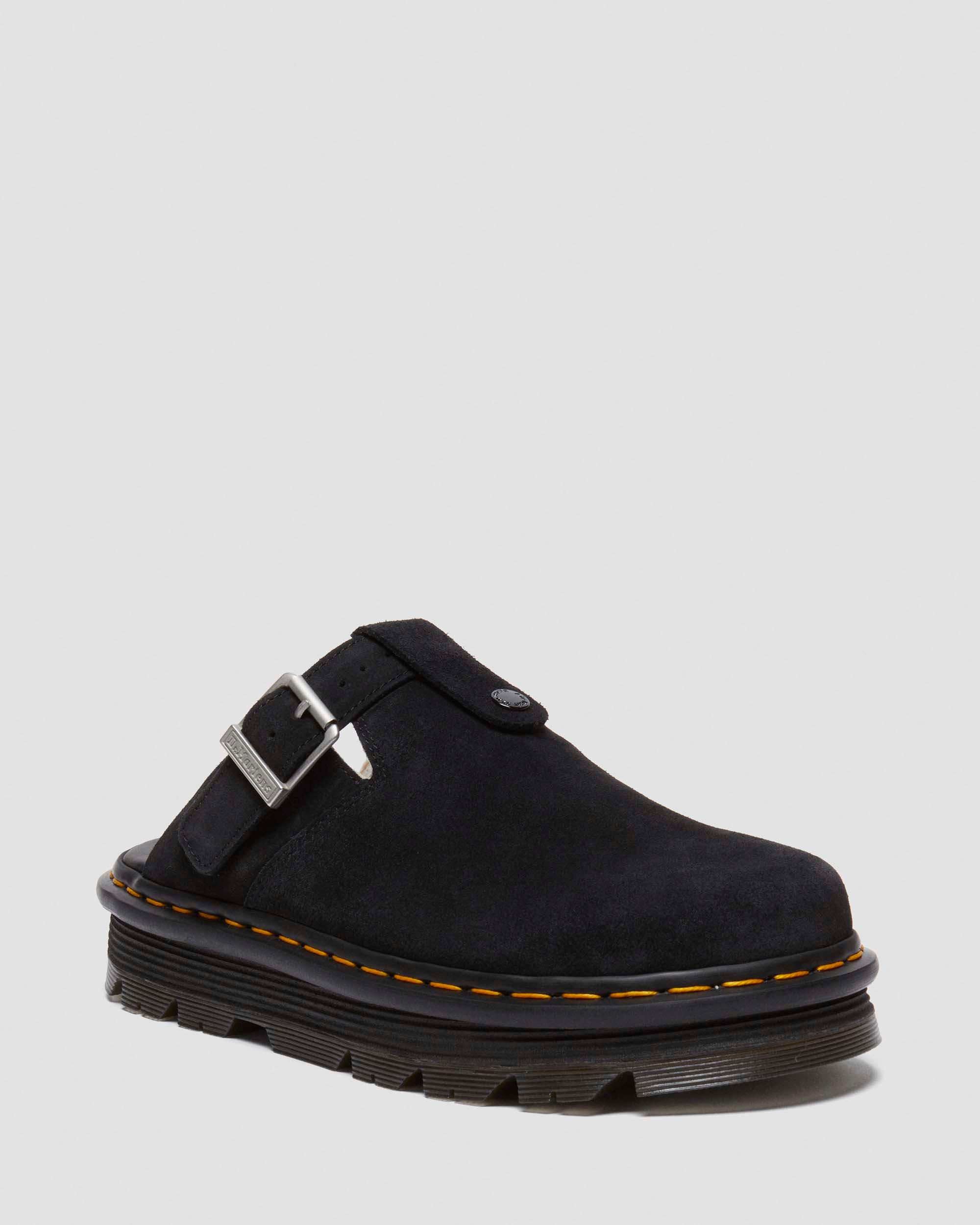 Zuecos Carlson de ante en Negro Dr. Martens