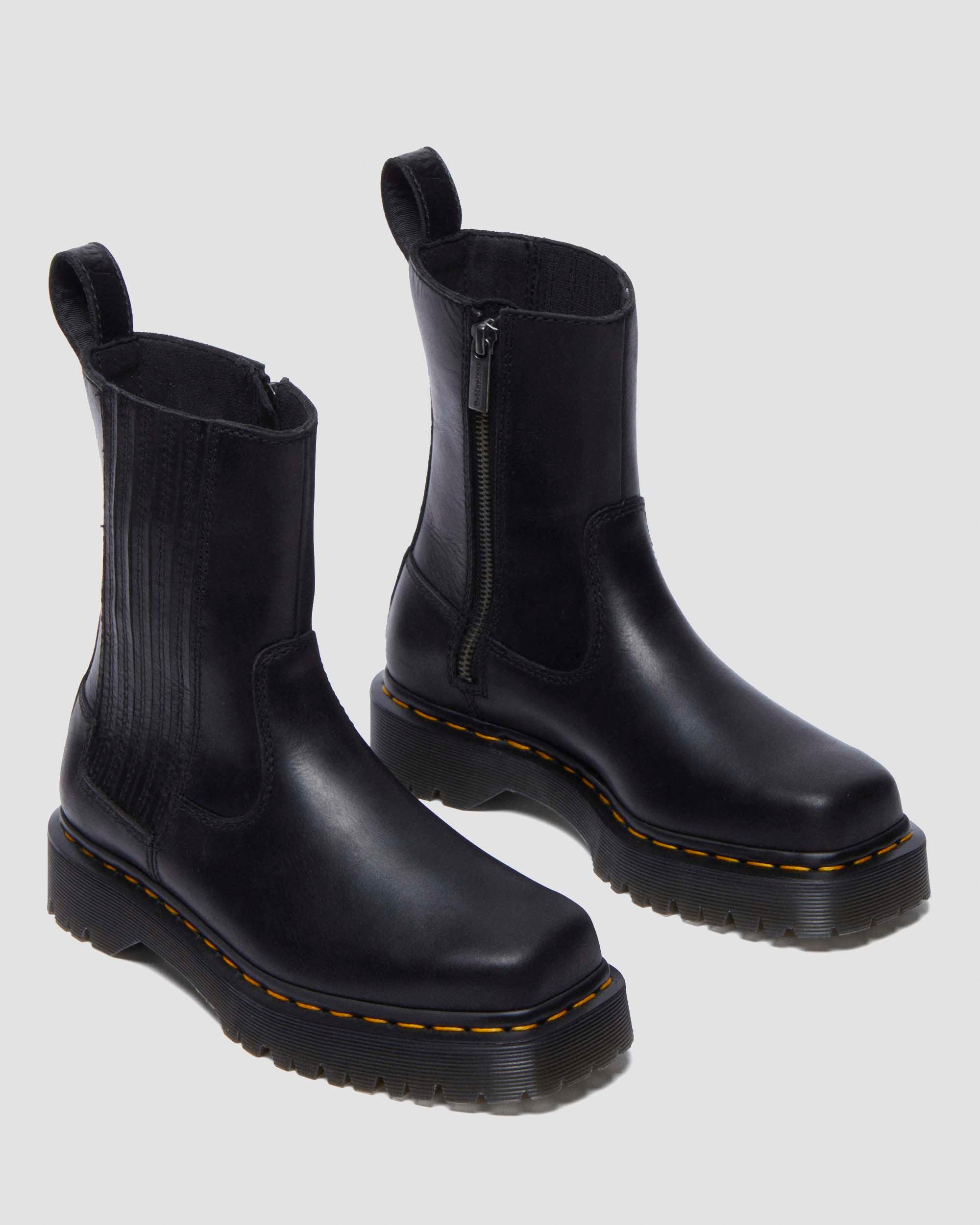 Amaayah Lo Leather Boots in Black