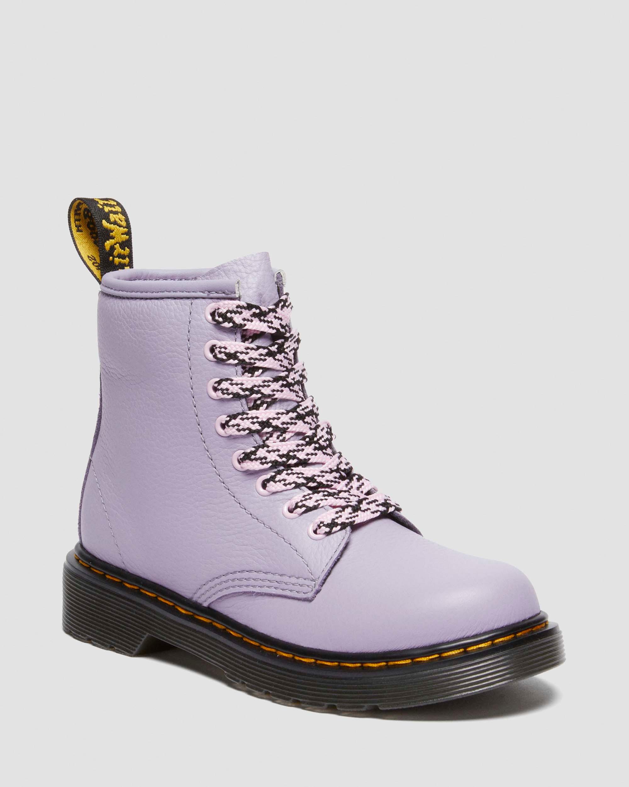 Boots 1460 en cuir Virginia a lacets Junior en Lavande Dr. Martens