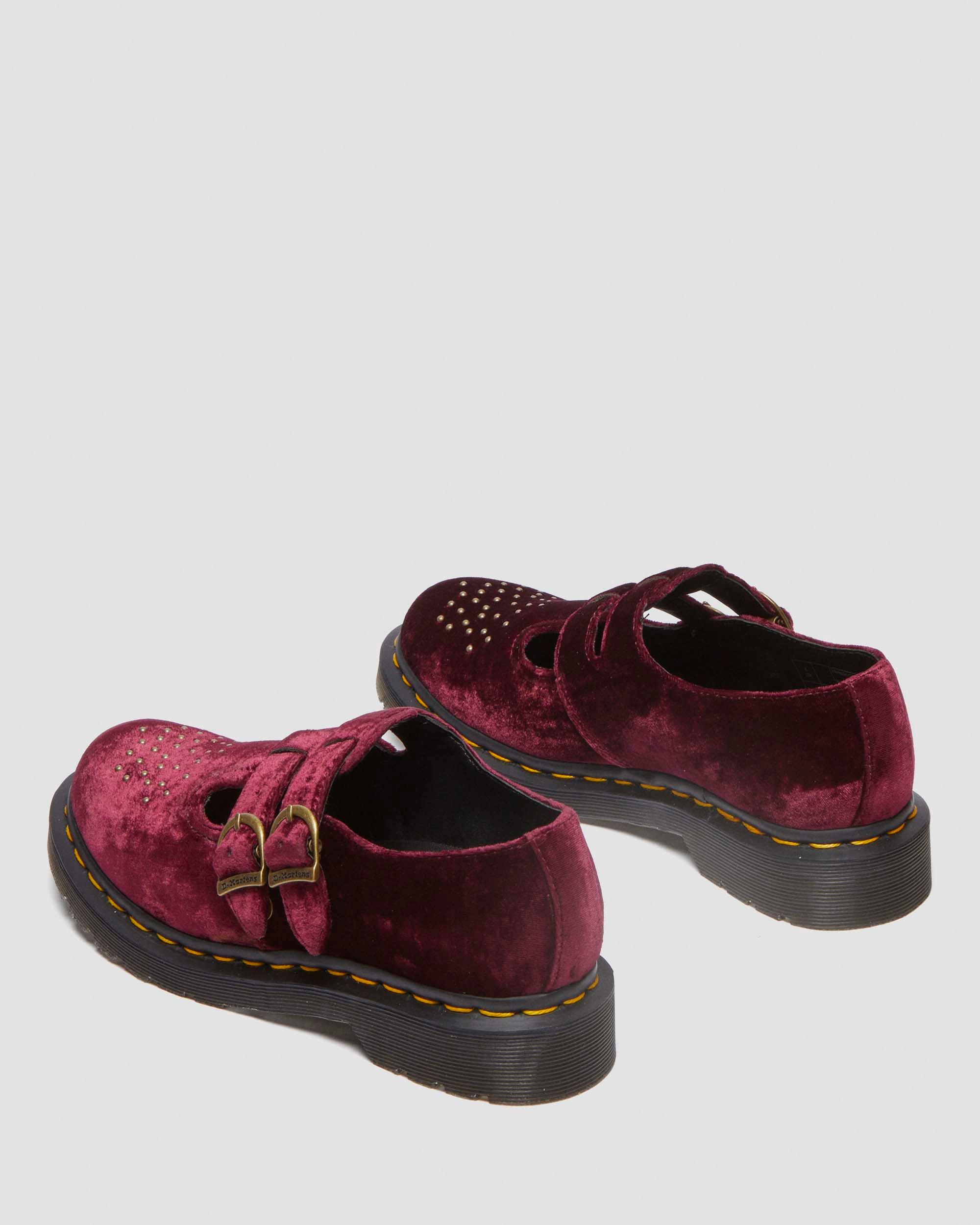 8065 Vegan Velvet Mary Jane Shoes in CHERRY RED | Dr. Martens™
