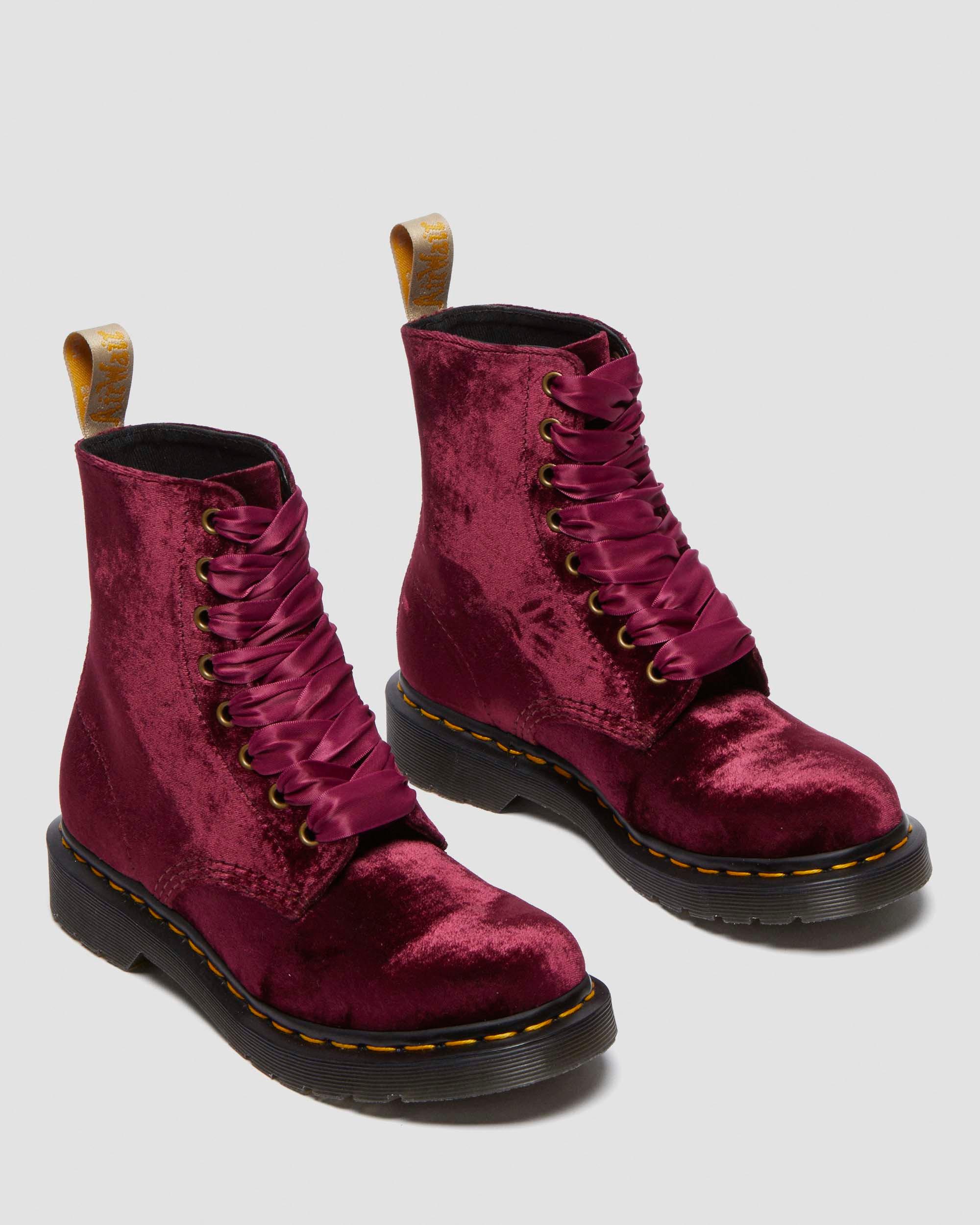 Vegan 1460 Velvet Lace Up Boots in | Dr. Martens