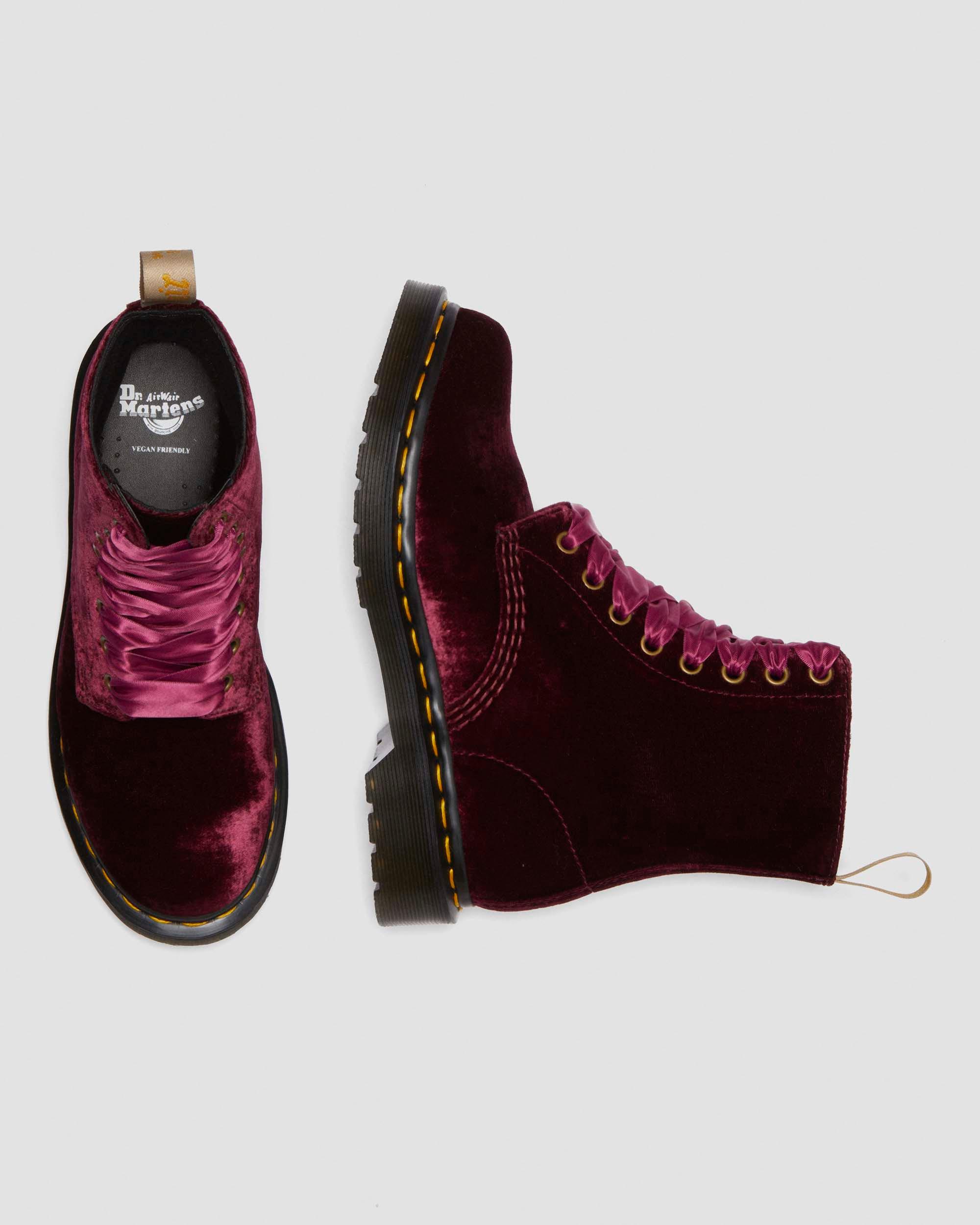 DR MARTENS Vegan 1460 Velvet Lace Up Boots