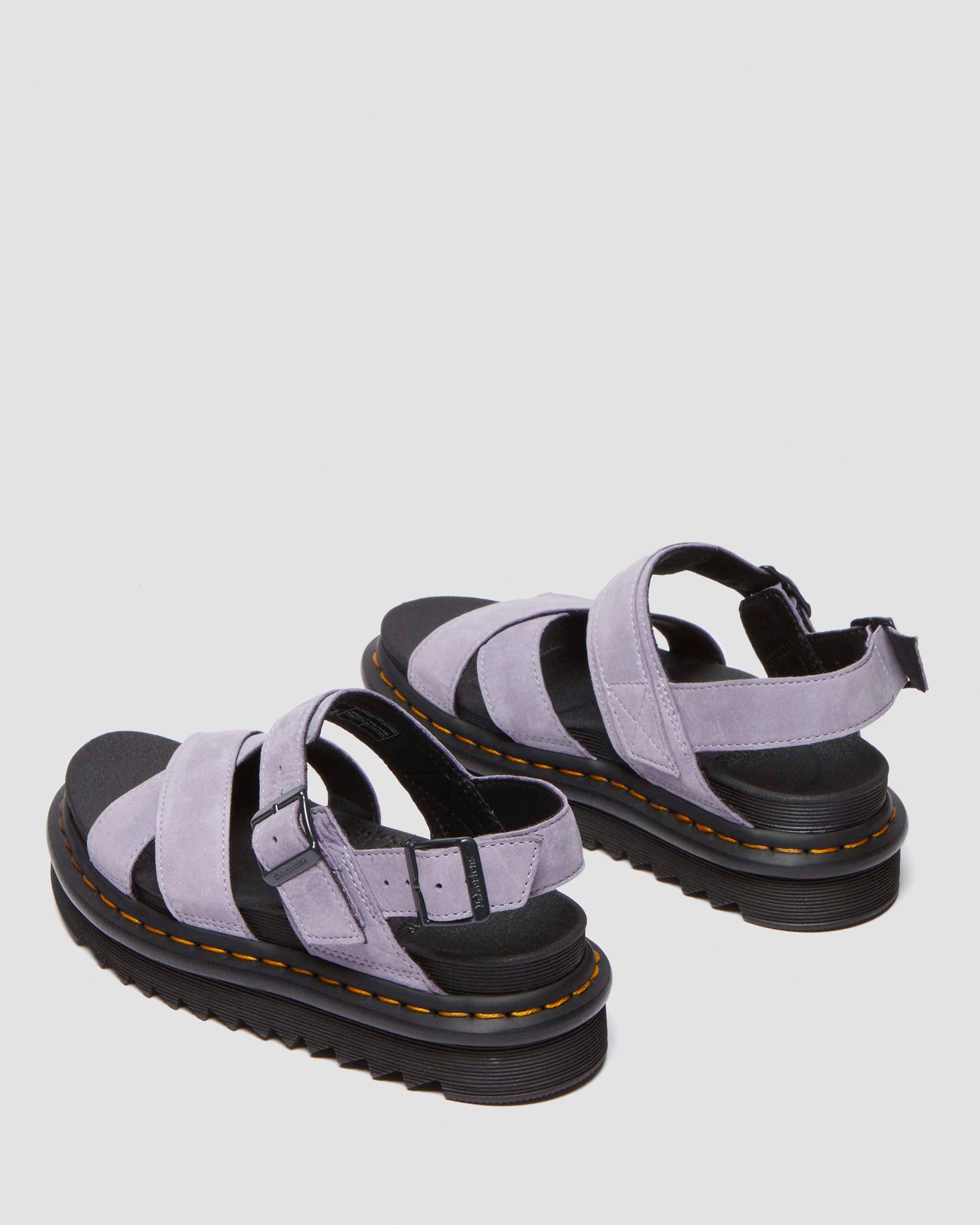 Voss II Buttersoft Leather Strap Sandals in Purple | Dr. Martens