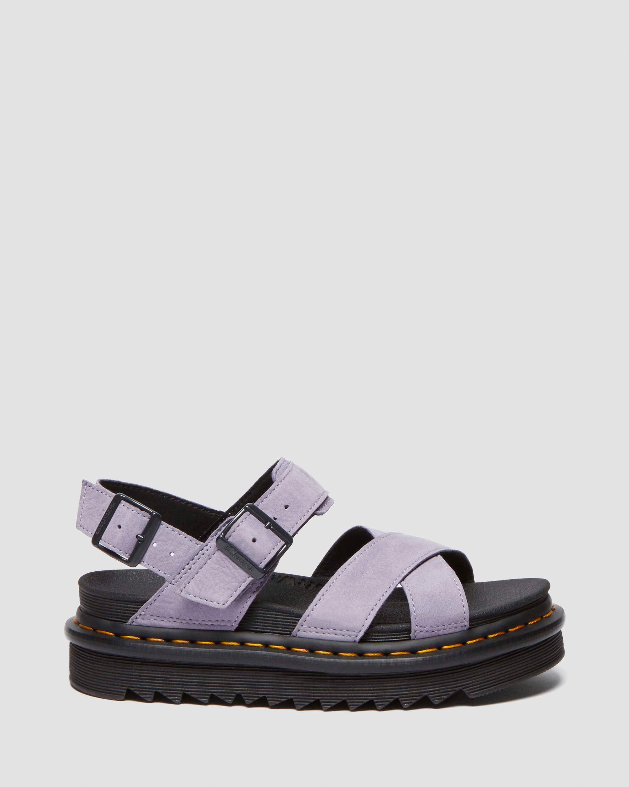 Voss II Buttersoft Leather Strap Sandals in Purple | Dr. Martens