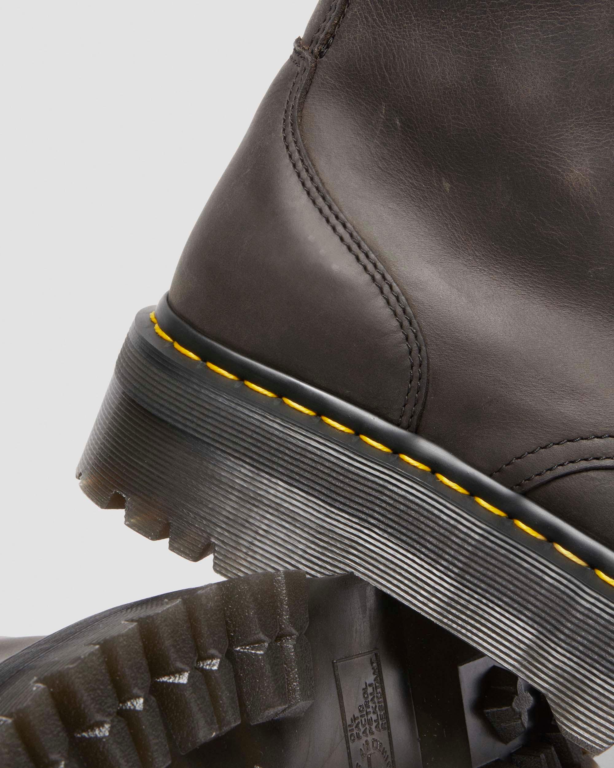 Jadon Boot Waxy Leather Platforms in CHARCOAL GREY | Dr. Martens™