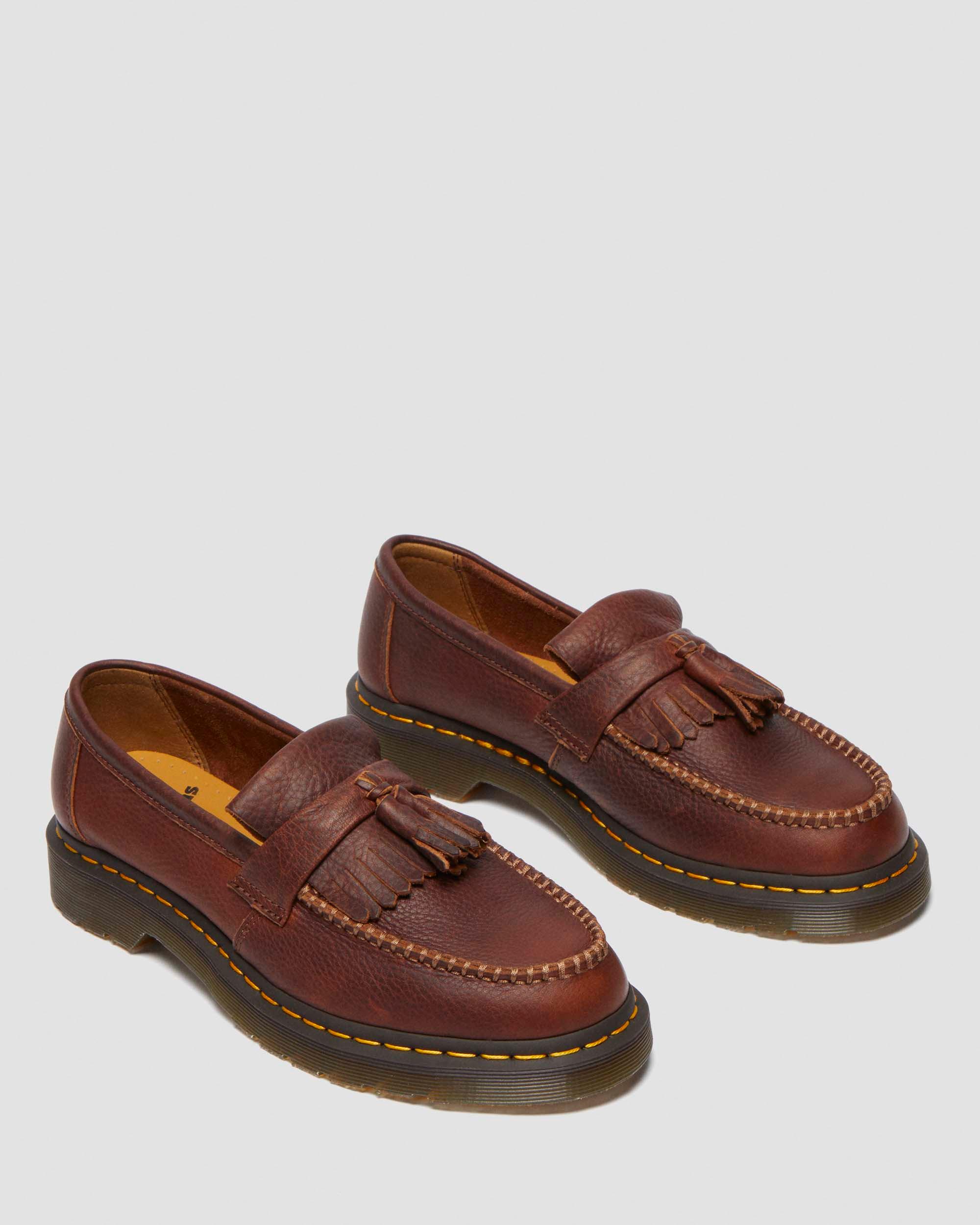 Adrian Ambassador Leather Tassel Loafers in Cashew | Dr. Martens