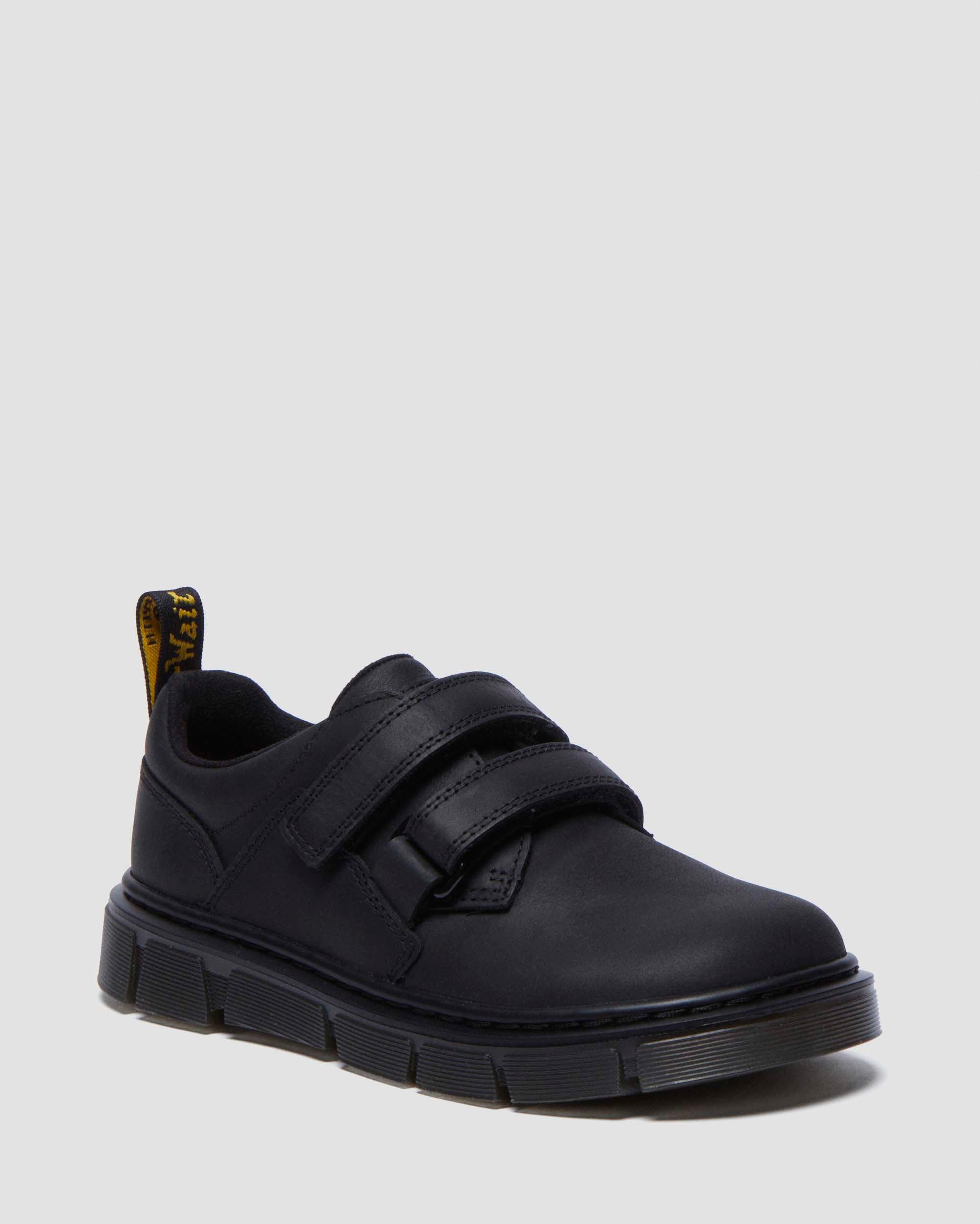Junior Raffe Leather Strap Shoes in Black