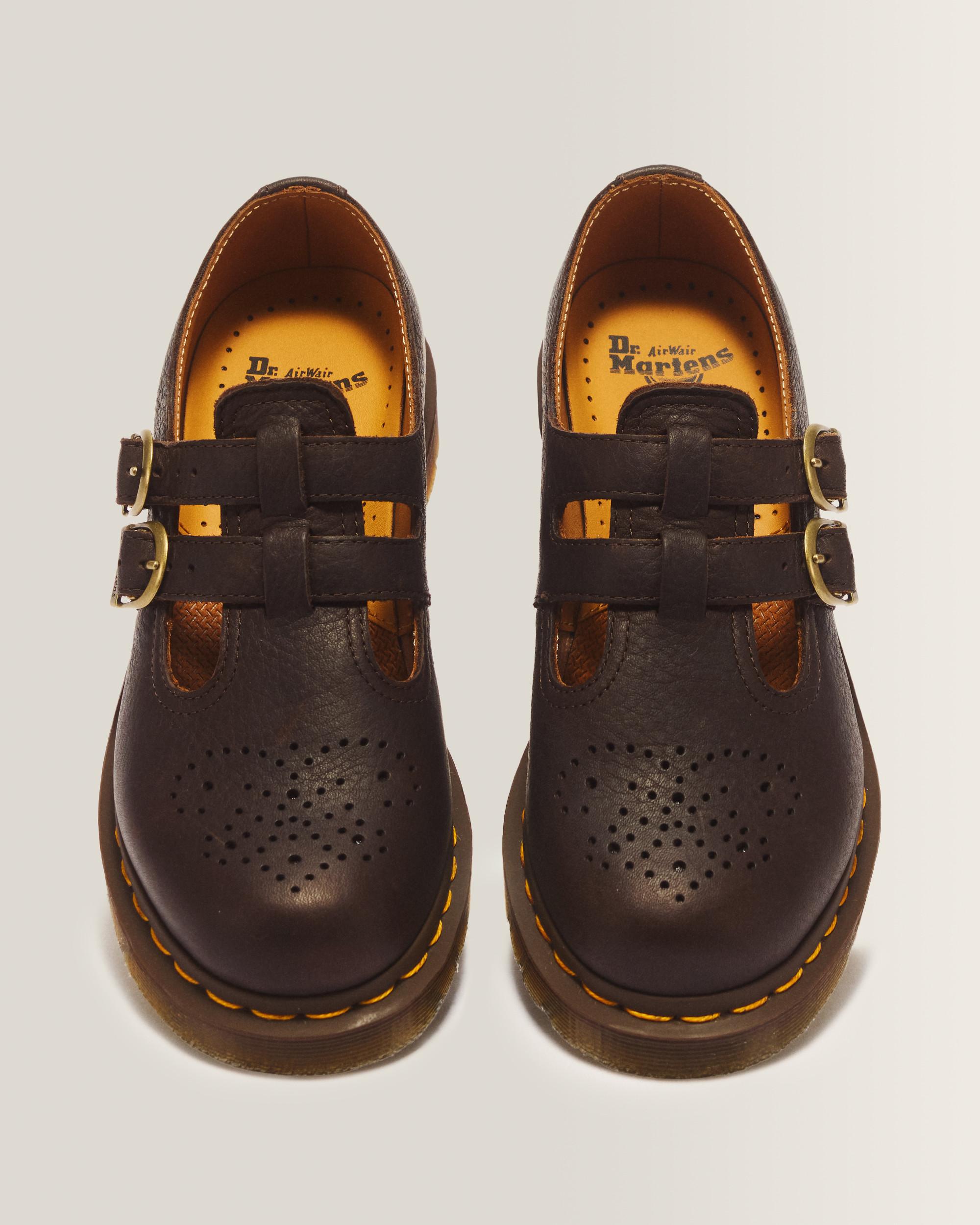 8065 Ambassador Leather Mary Jane Shoes in Dark Brown